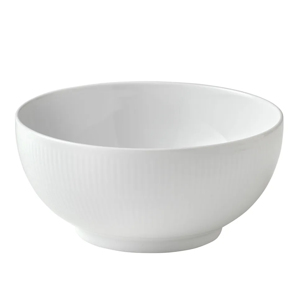 White Fluted Bowl 1.8 L / 21 cm