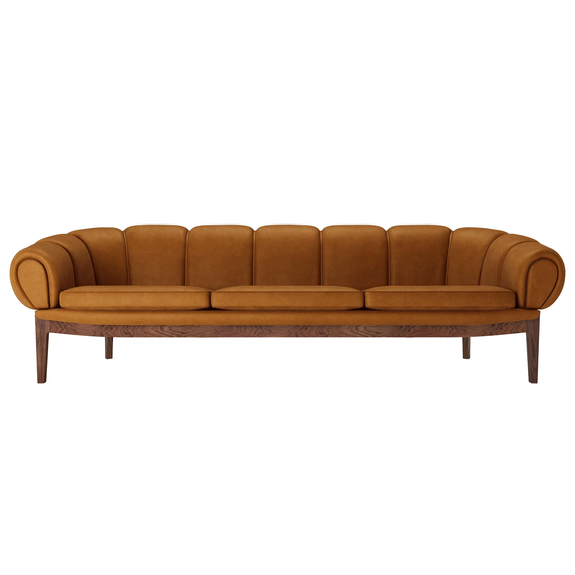 Croissant 3-personers sofa valnød - 2