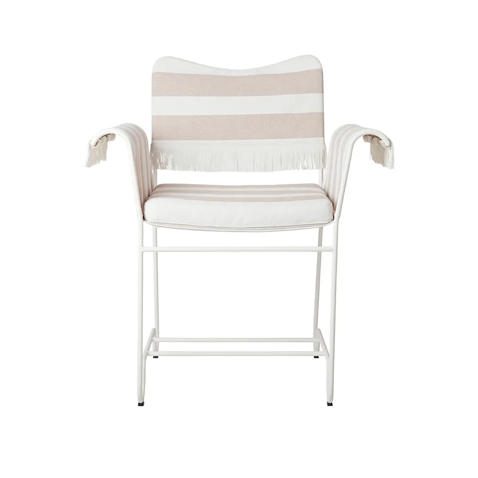 Tropique Outdoor Dining Chair Fringes White