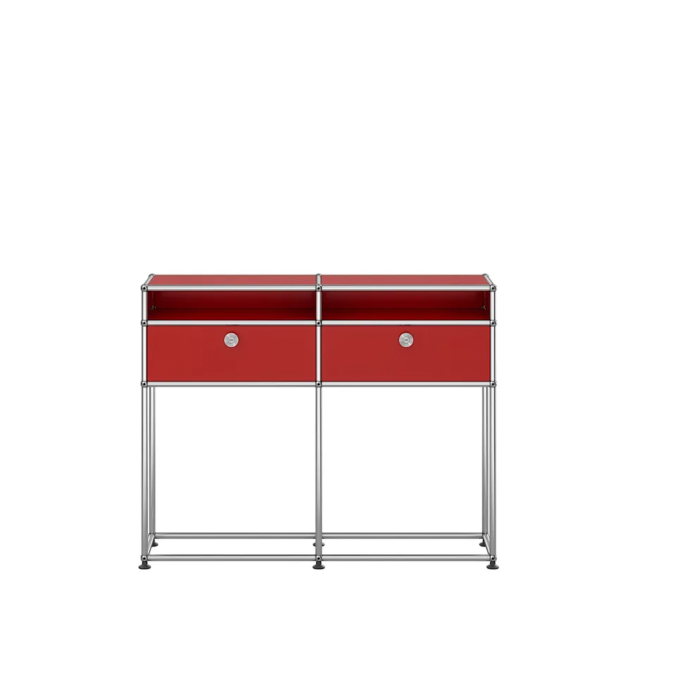 USM Haller 94 Shelving, USM Ruby Red