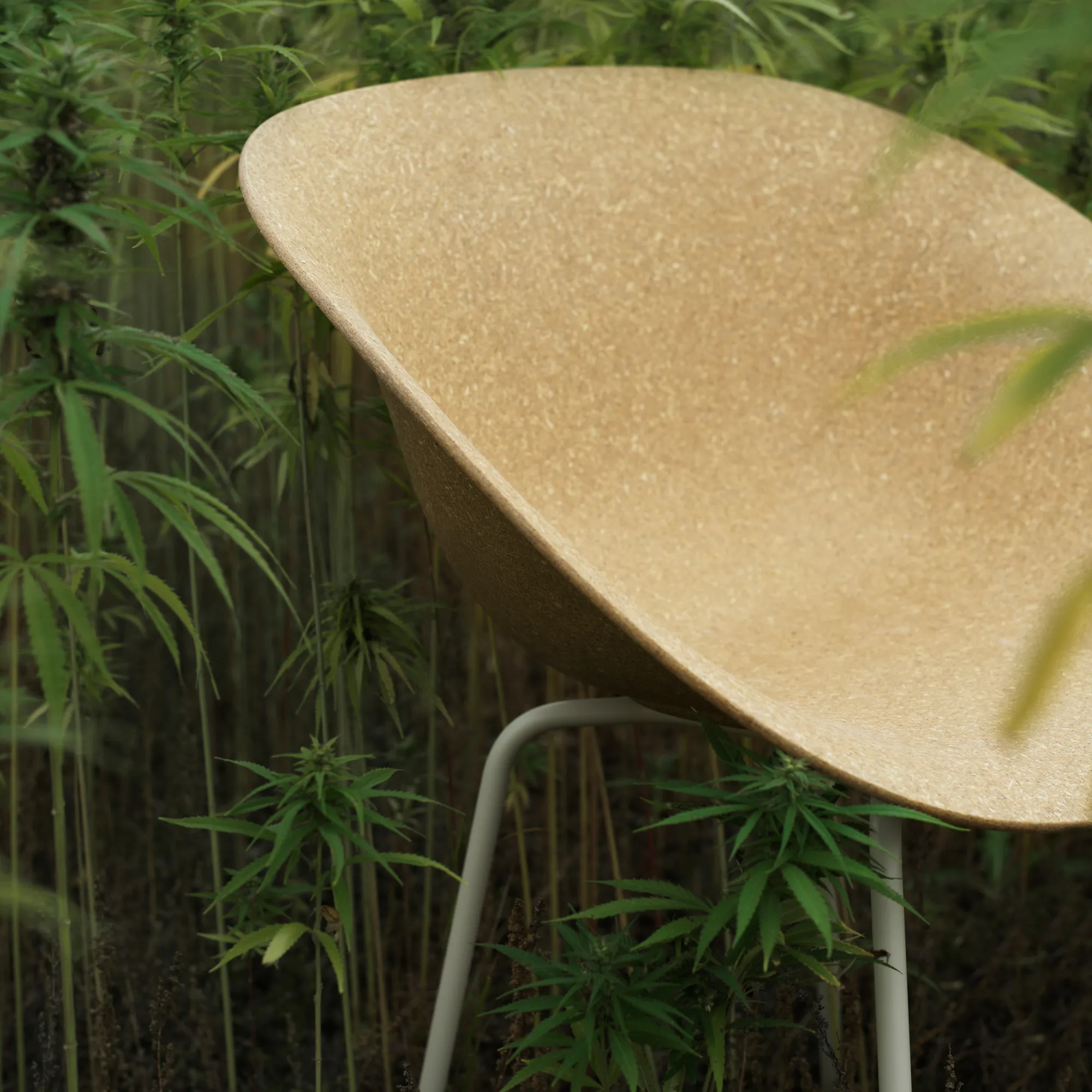 Mat Armchair Cream Steel - 4