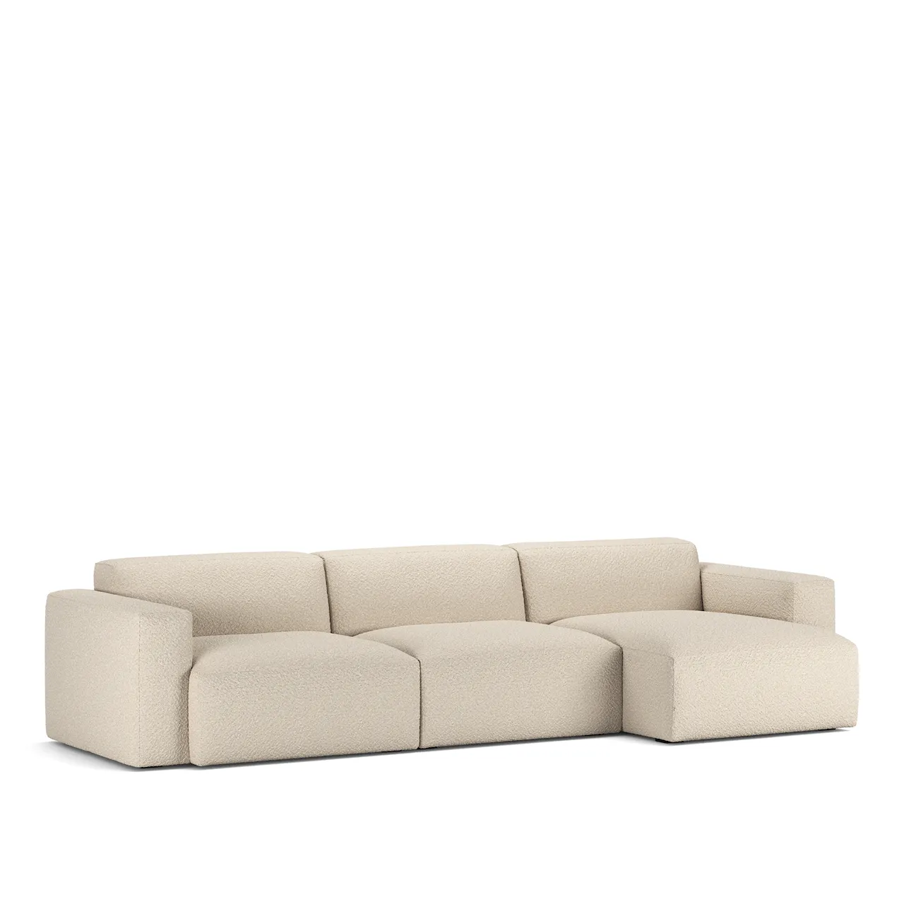 Brick 3-zitsbank met chaise longue rechts