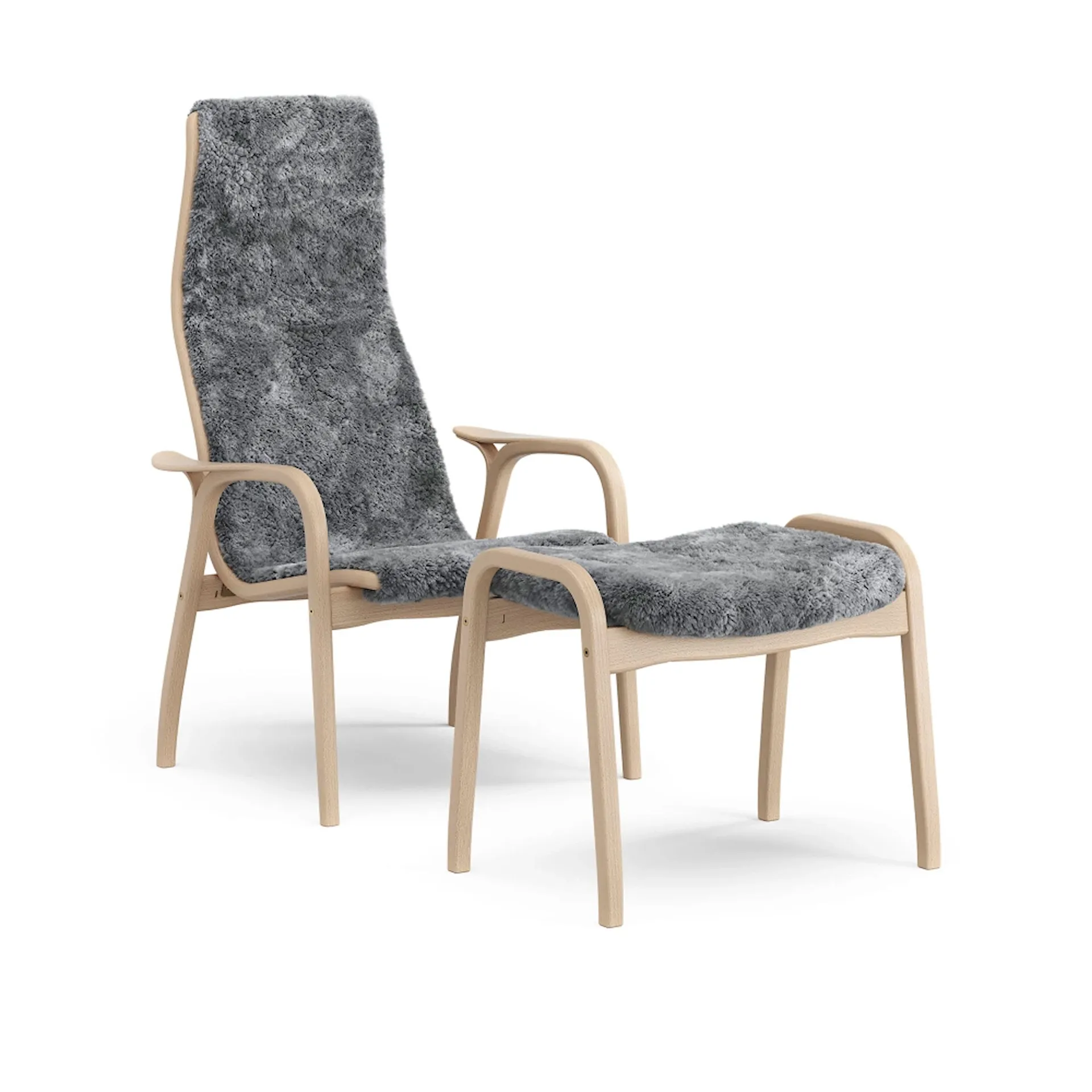 Lamino Armchair & Stool Lacquered Beech - Swedese - Yngve Ekström - NO GA