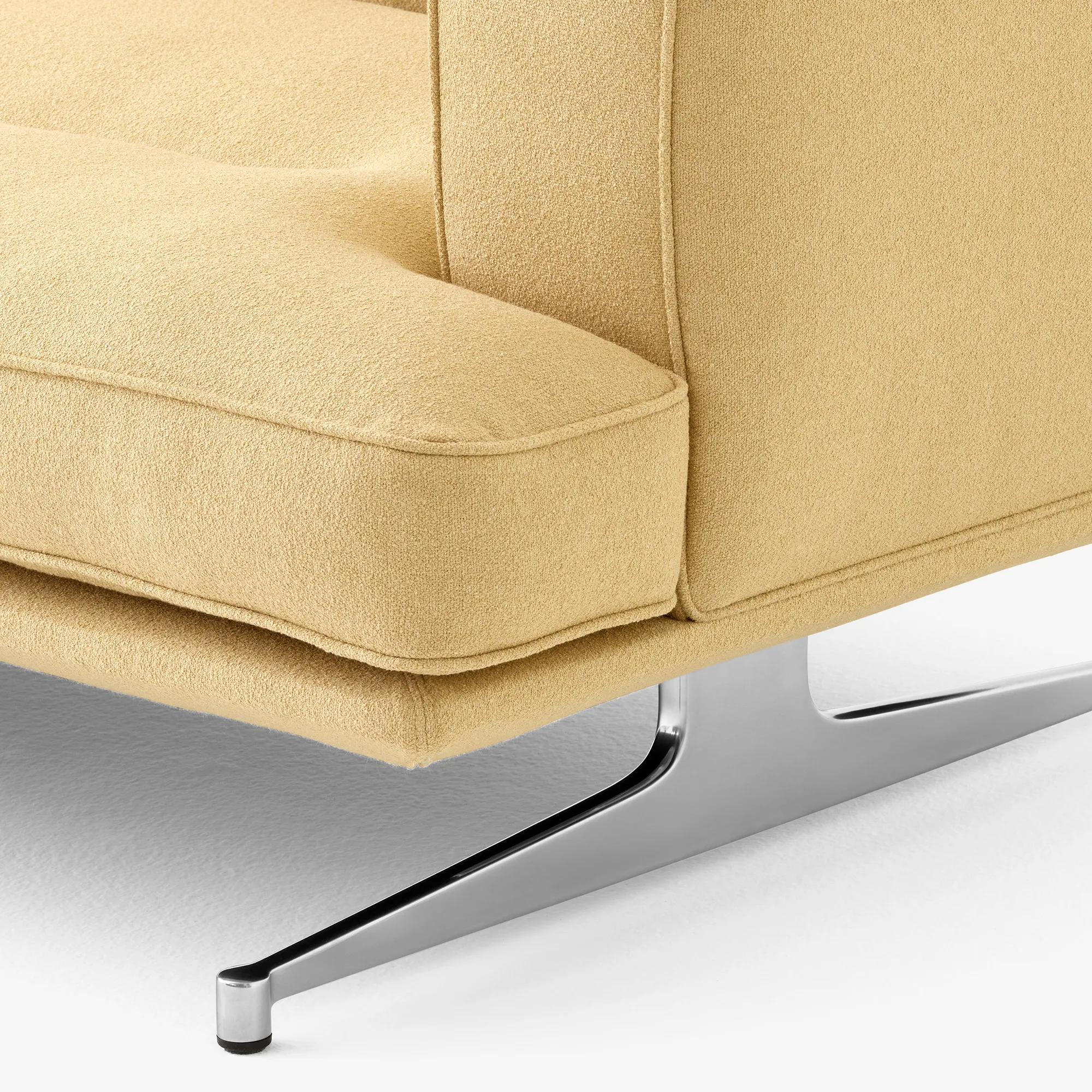 Inland AV41 corner sofa polished aluminium legs - 5