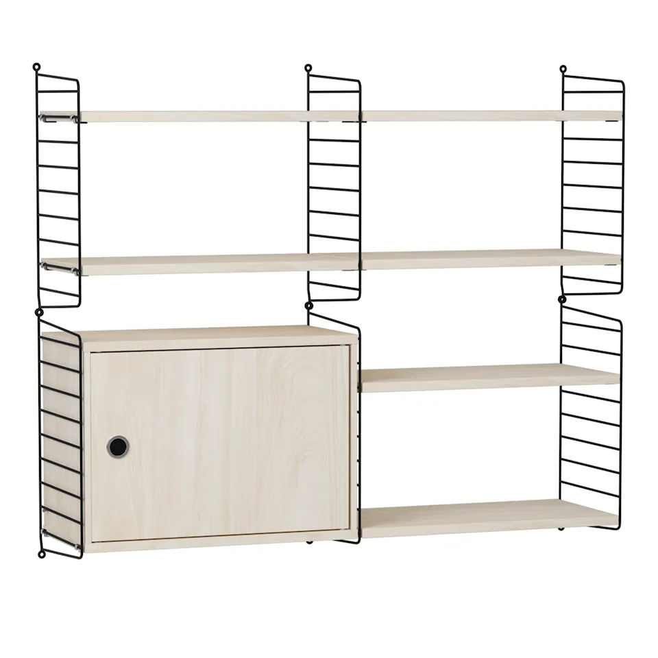 Living room shelving system R ash/black