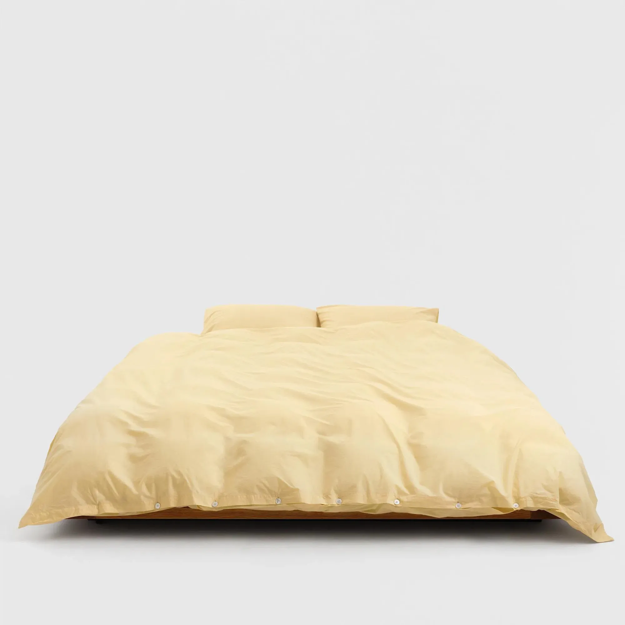 Percale Solid Shaded Yellow Duvet Cover - 4