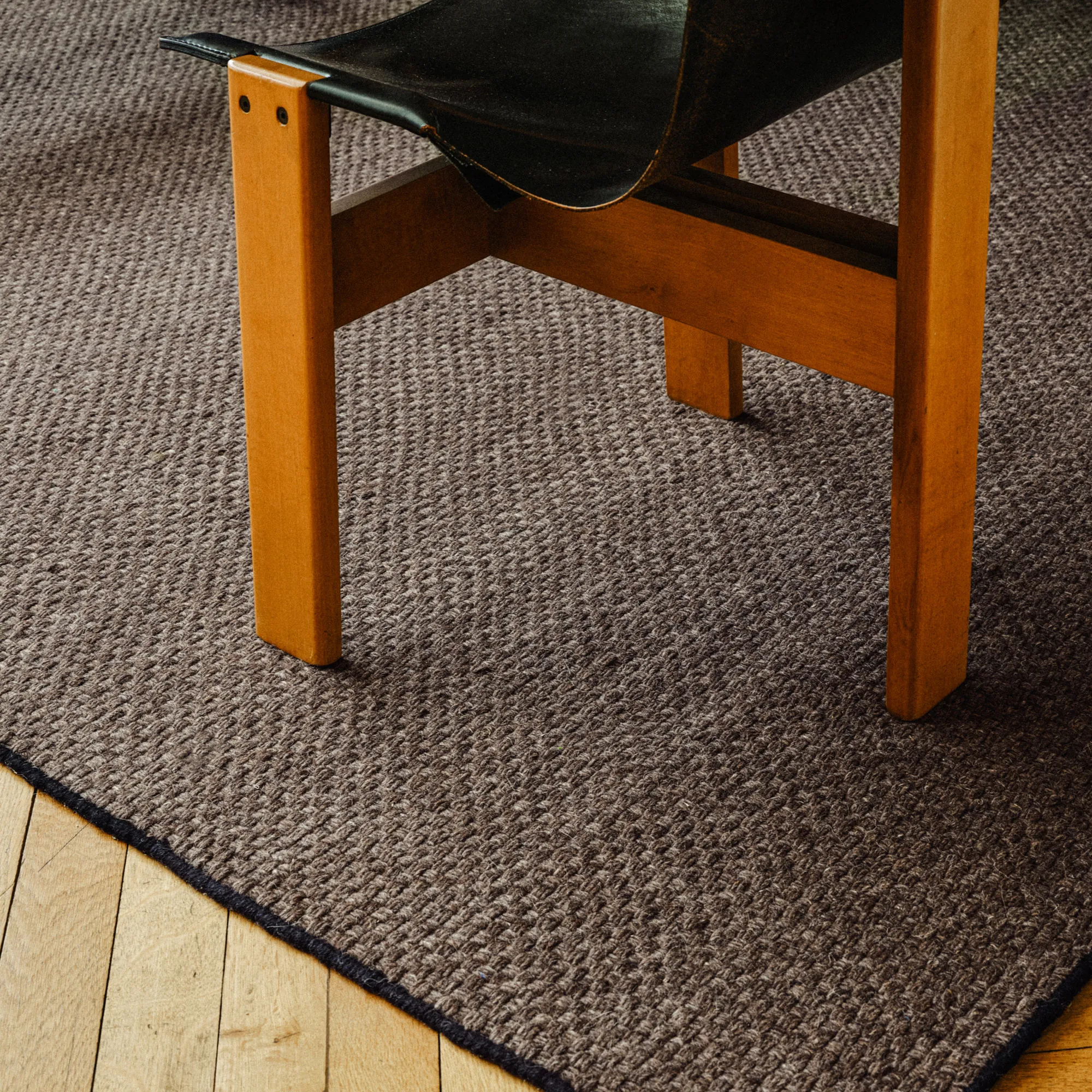 Zero Basket Brown Wool Rug - 3