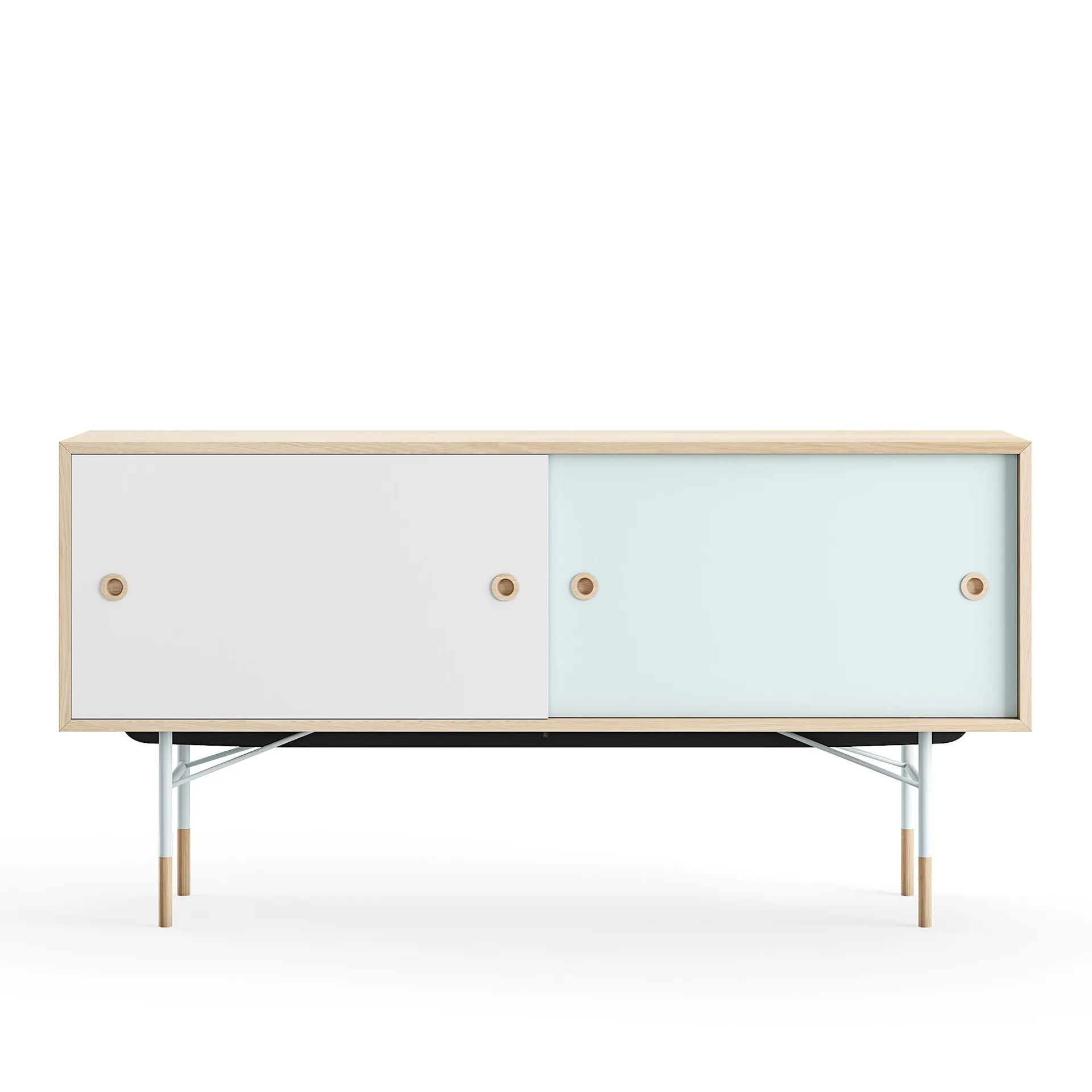 Sideboard utan lådor Oak White/Light Blue - House of Finn Juhl - Finn Juhl - NO GA