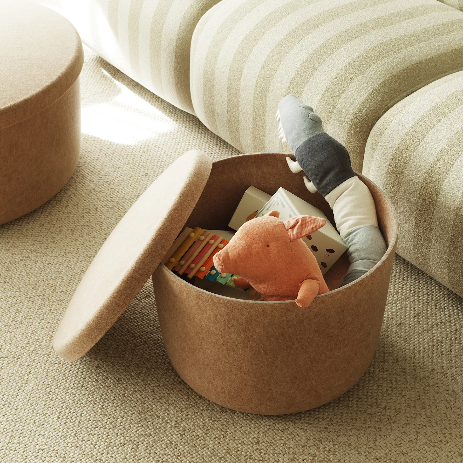 Hide Storage Pouf Small - Normann Copenhagen - NO GA