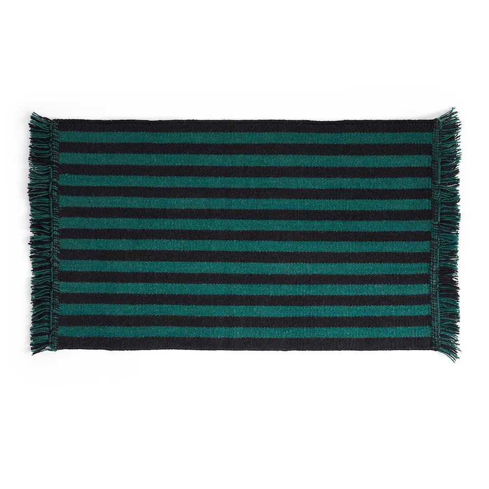 Stripes and Stripes Wool Mat Green