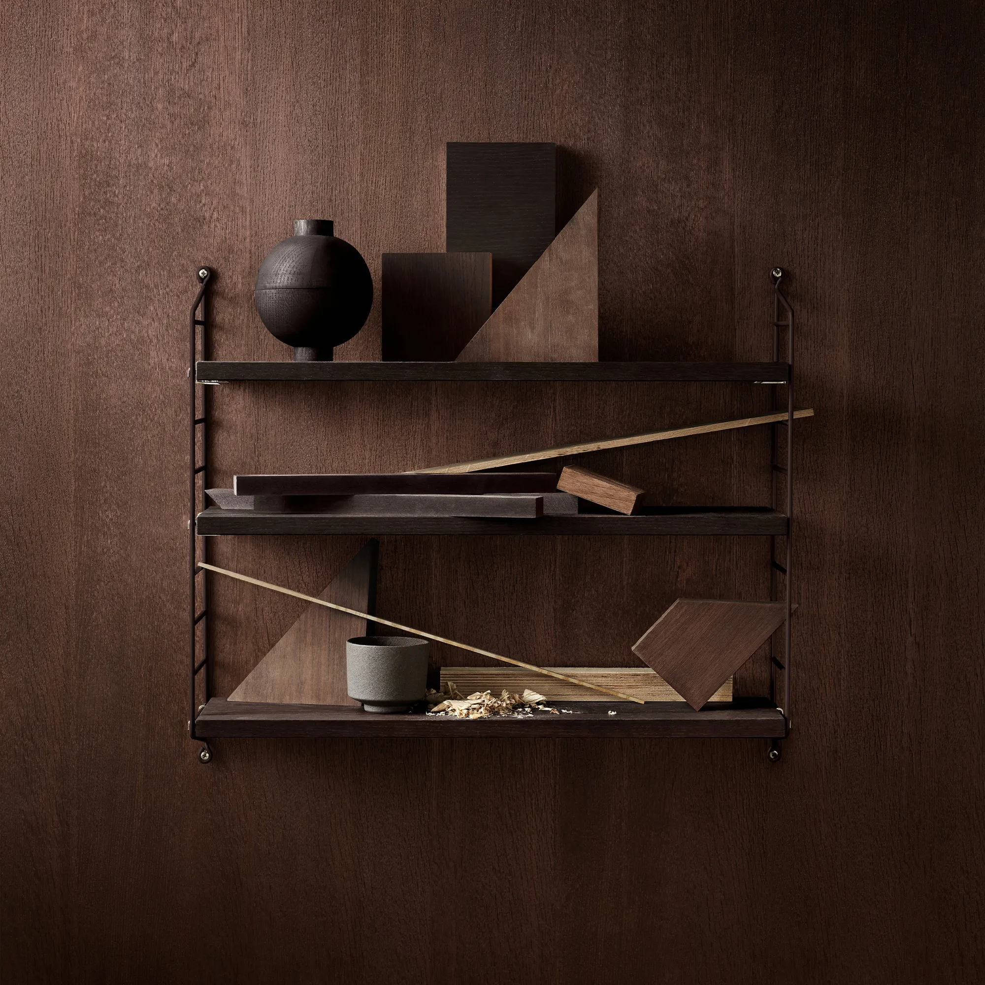 String Pocket Wall Shelf Wood - 2