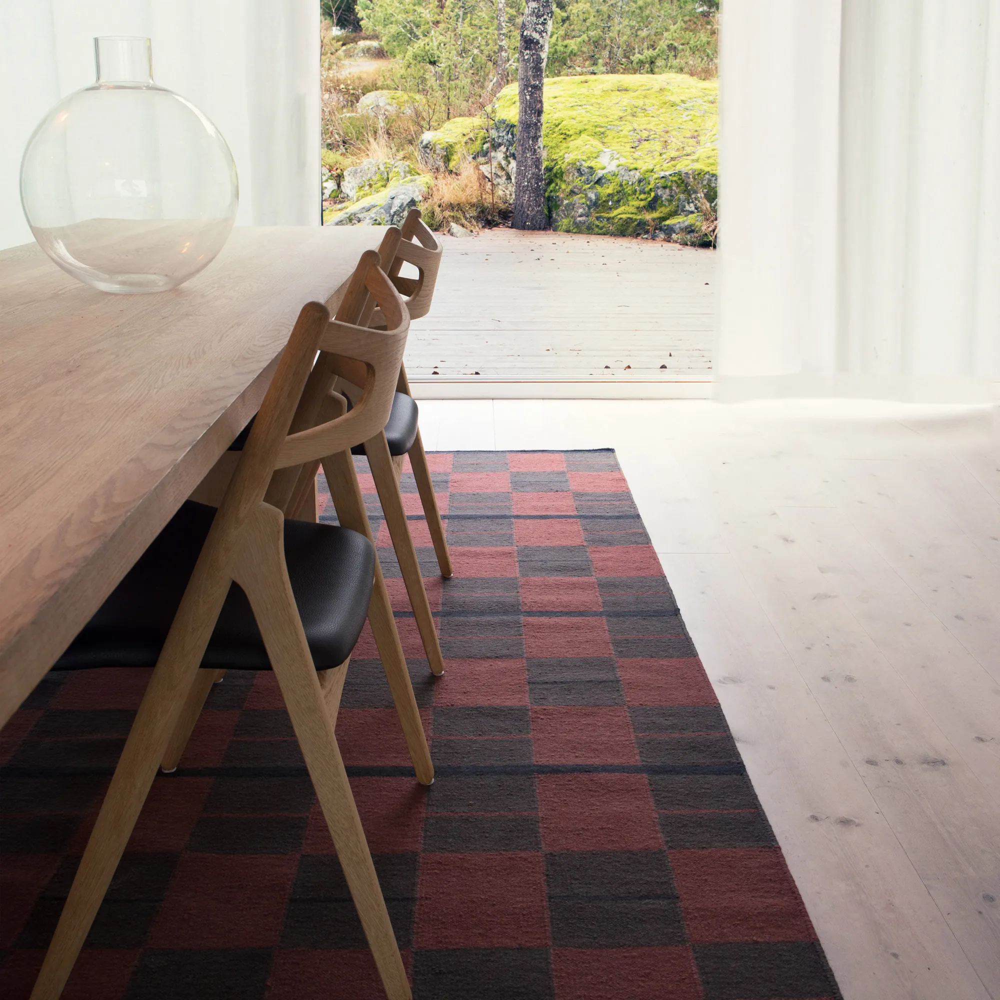 Båstad Red Wool Rug - 5