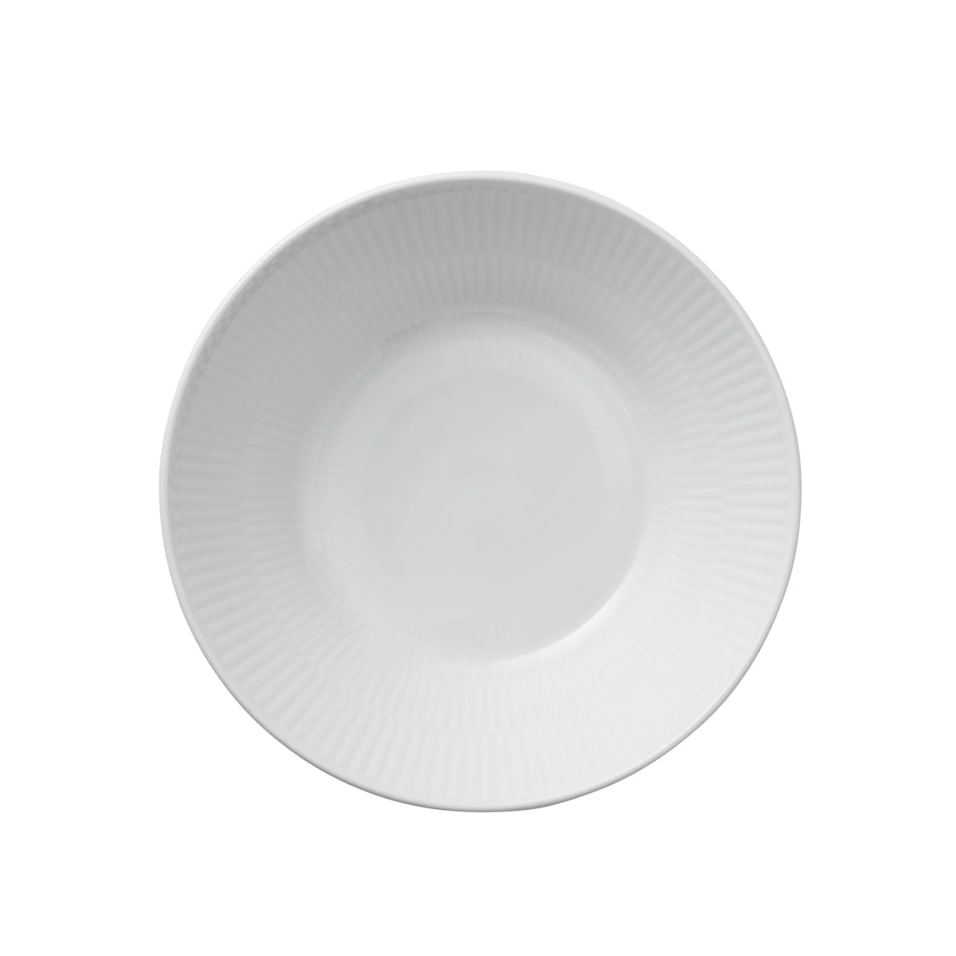 White Fluted Dyb Tallerken 50 cl / 17 cm - Royal Copenhagen - NO GA