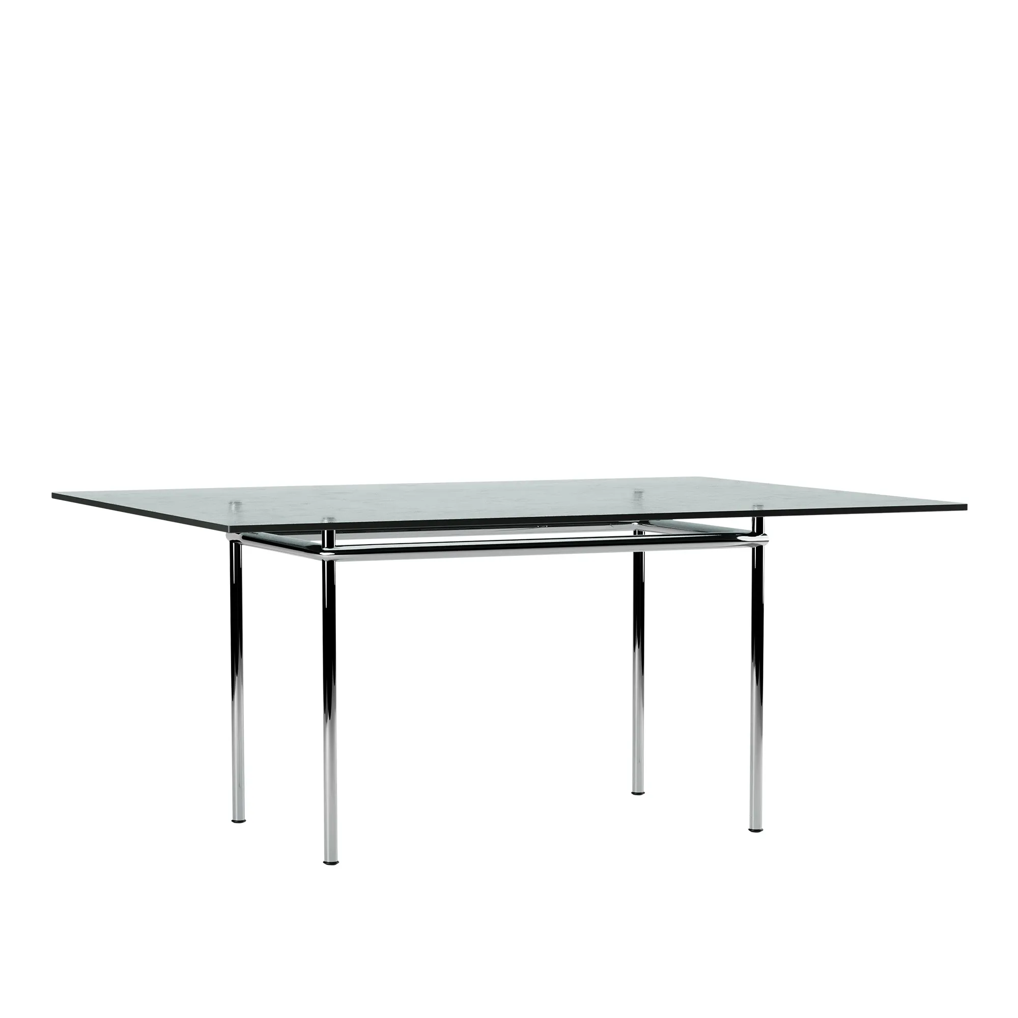 LC12 La Roche table Chrome Steel Base 120 X 80 cm - 1