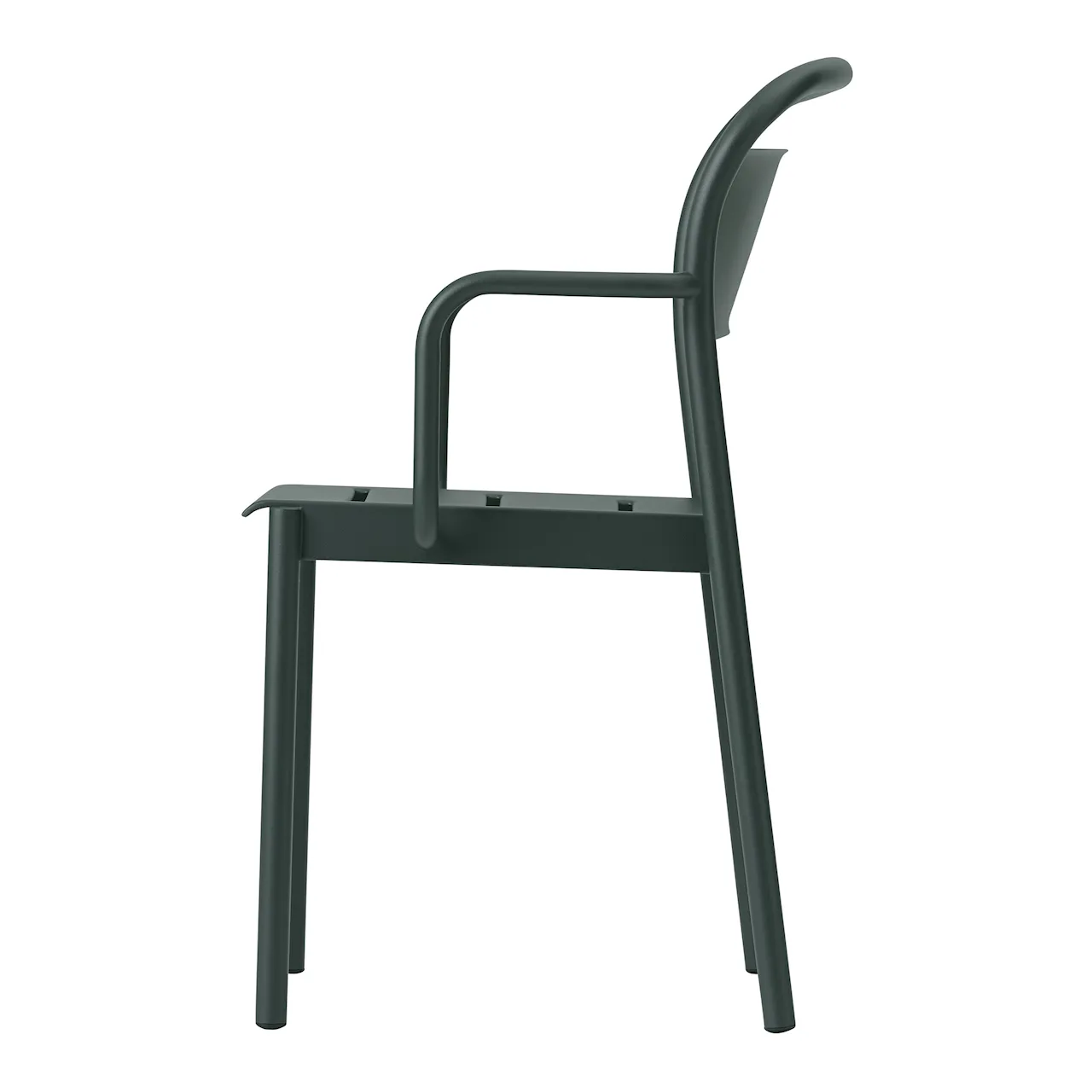 Linear Steel Armchair Dark Green