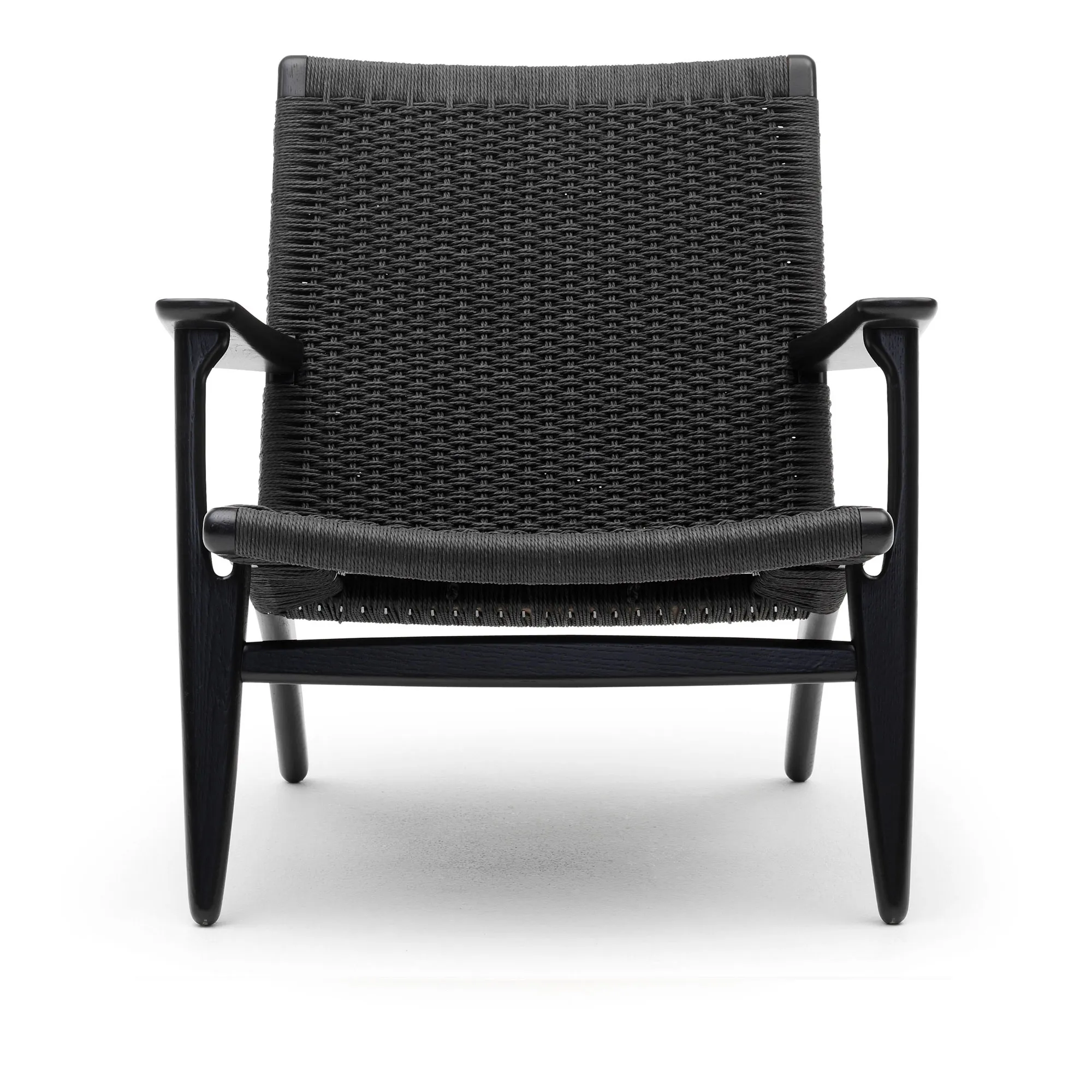 CH25 fauteuil eiken/naturel gevlochten papierkoord - 1