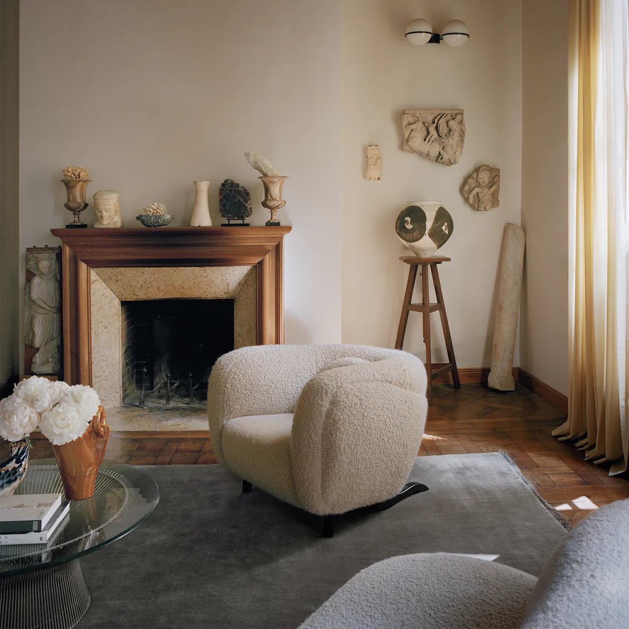 Mohair Taupe uldtæppe