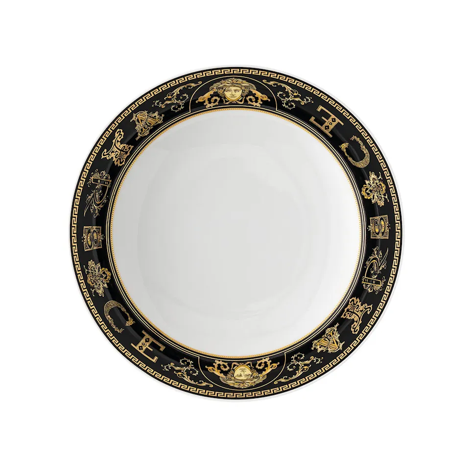 Virtus Gala Black, 22 cm Deep Plate