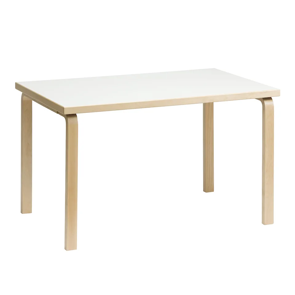 Table 81B, White laminate, Clear lacquered