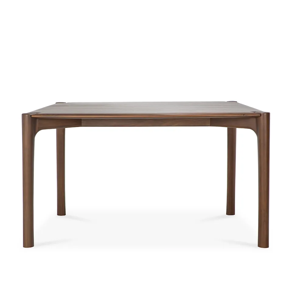 PI Dining Table - Varnished Teak - Brown - Rectangular, 140 x 80 cm