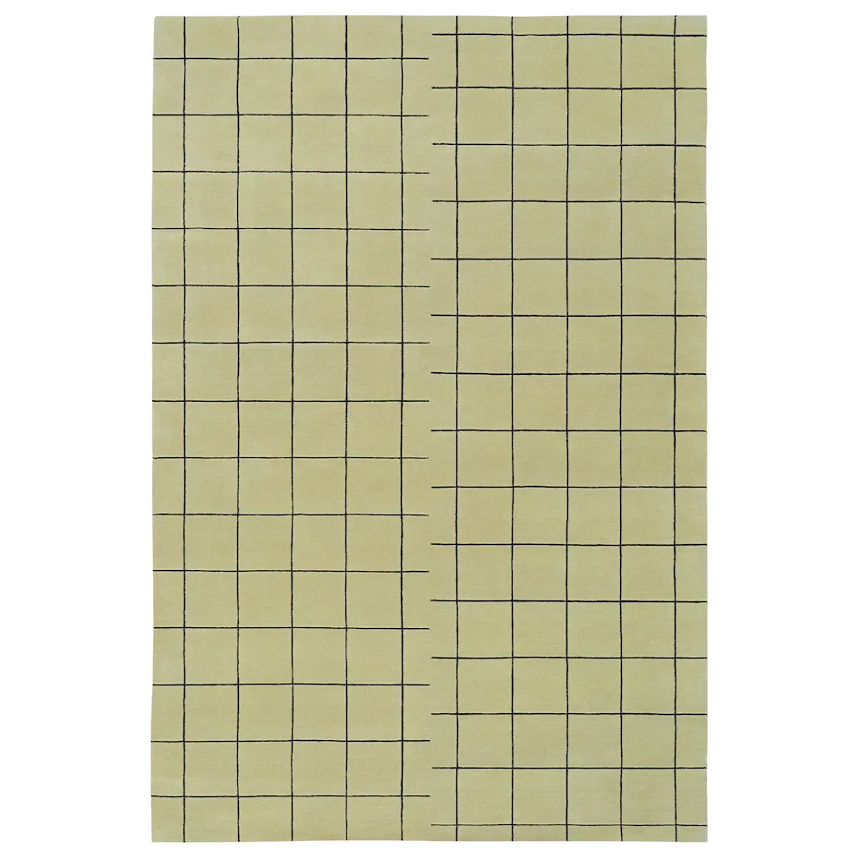 Grid Pistachio/Black Wool Rug