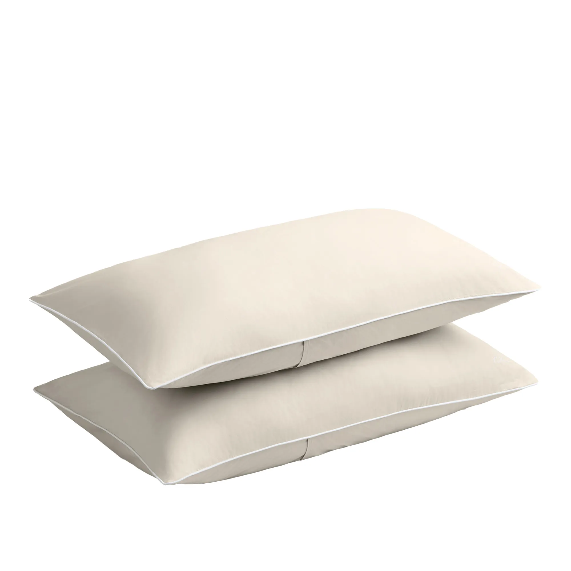 Percale Sand/White tyynyliinat 2 kpl - 1