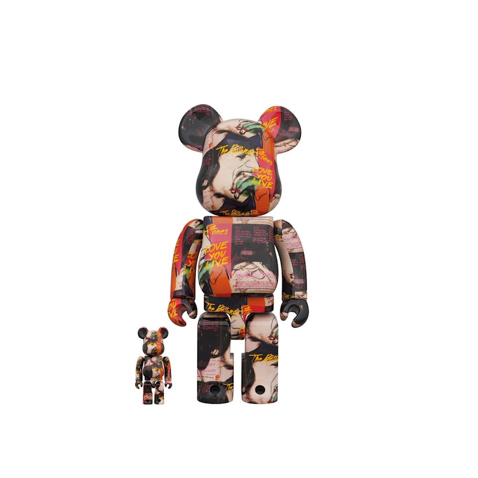 BE@RBRICK Andy Warhol × The Rolling Stones Love You Live 100% & 400%