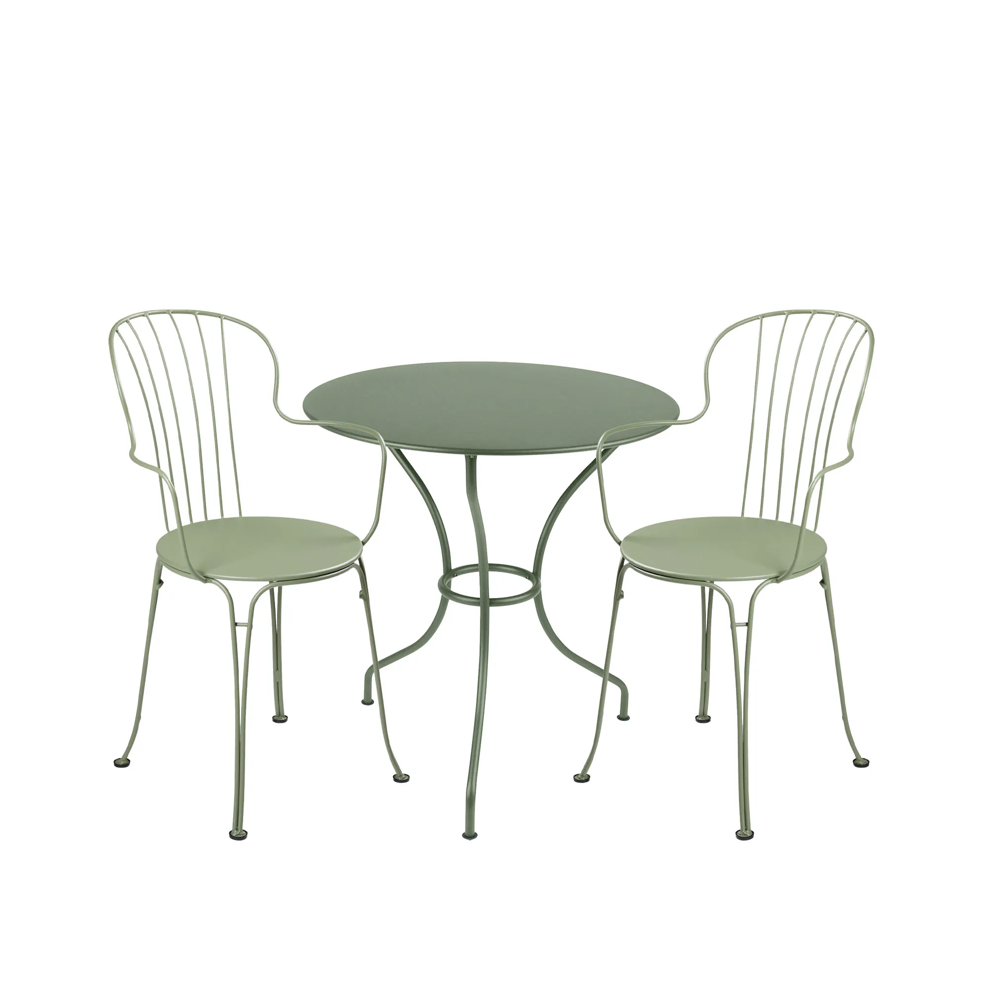 Opéra+ eetgroep piedestaltafel Ø67cm & 2 armstoelen - 1