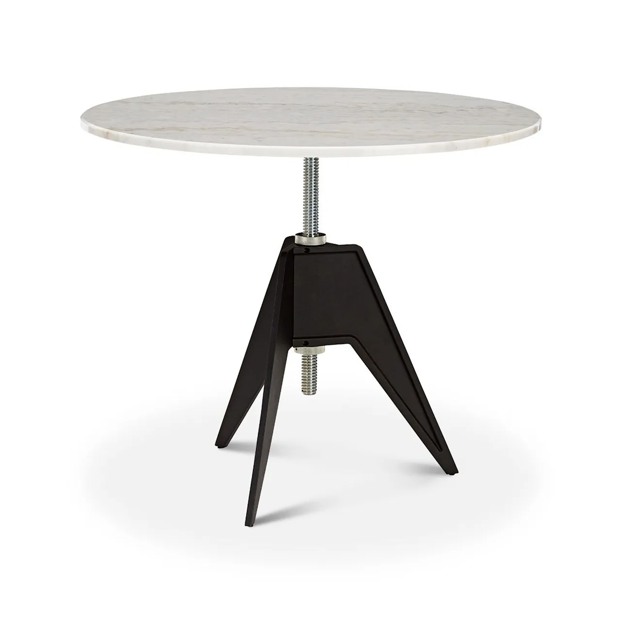 Screw Café Table, Round top in marble Ø60 - White