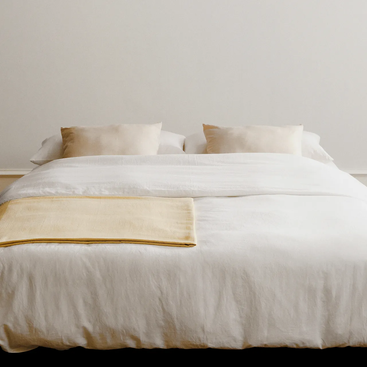Linen Blend Duvet Cover Crisp White