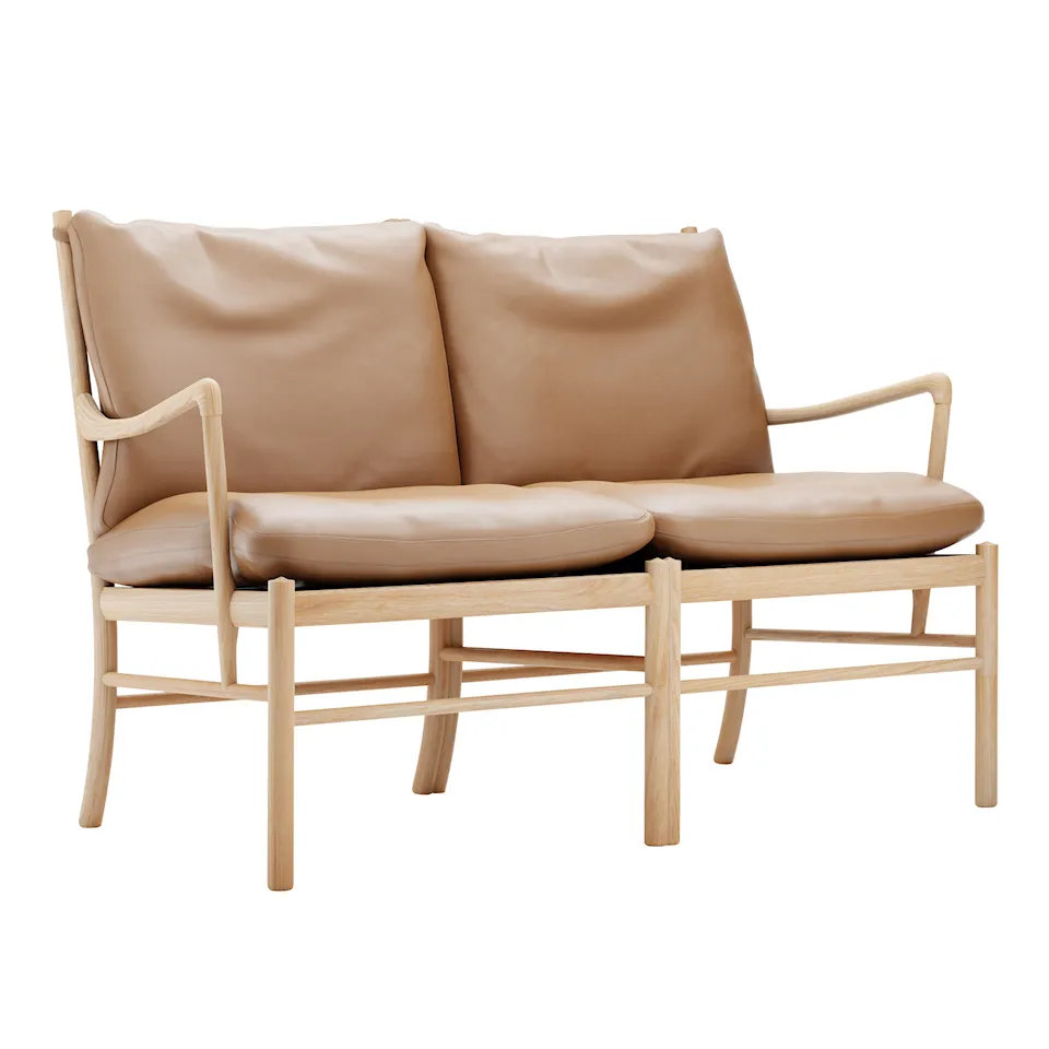 OW149-2 Colonial 2-Seater Sofa Oak