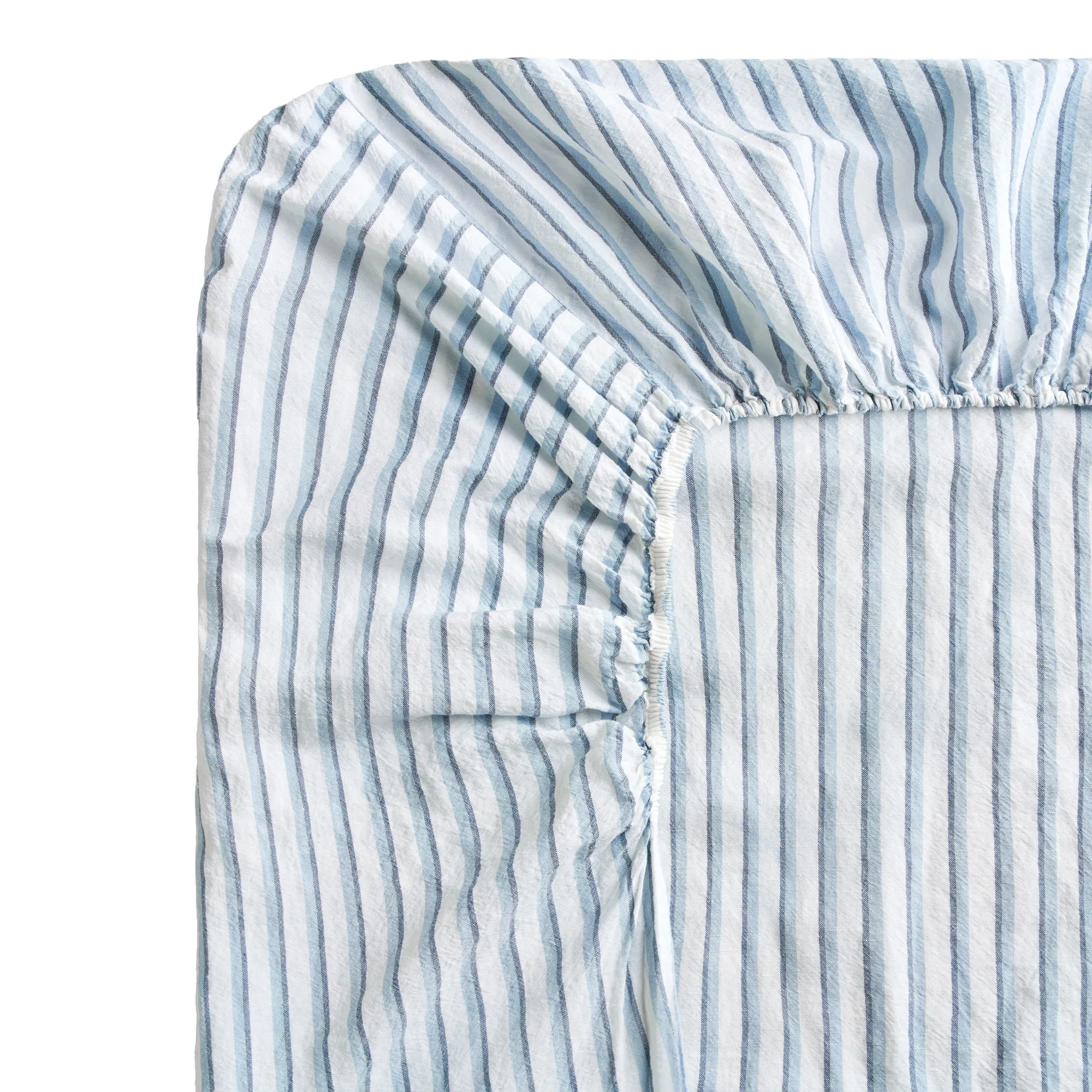 Linen Blend Fitted Sheet Stripes - 1