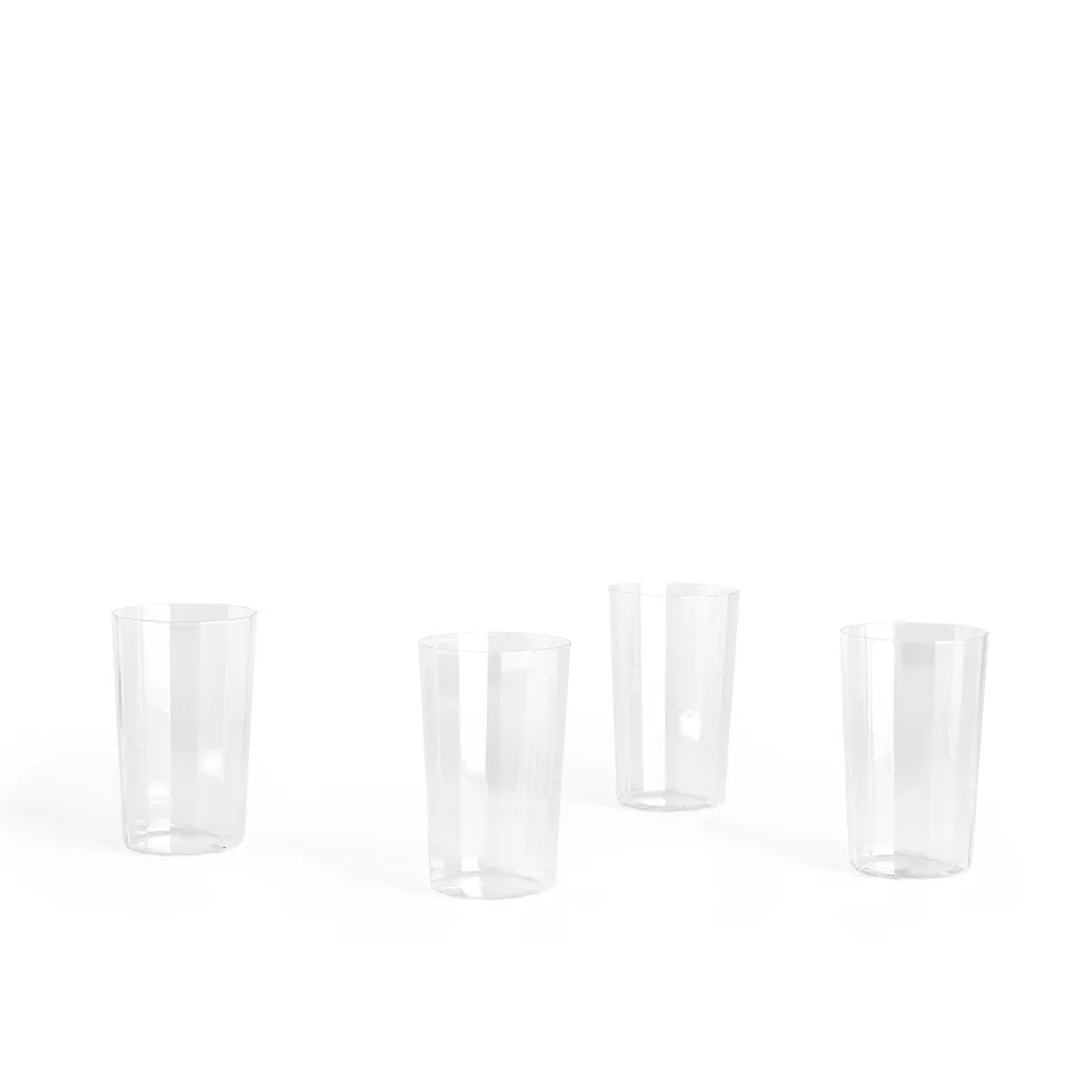 Angle glass 4-pack large 13 cm clear