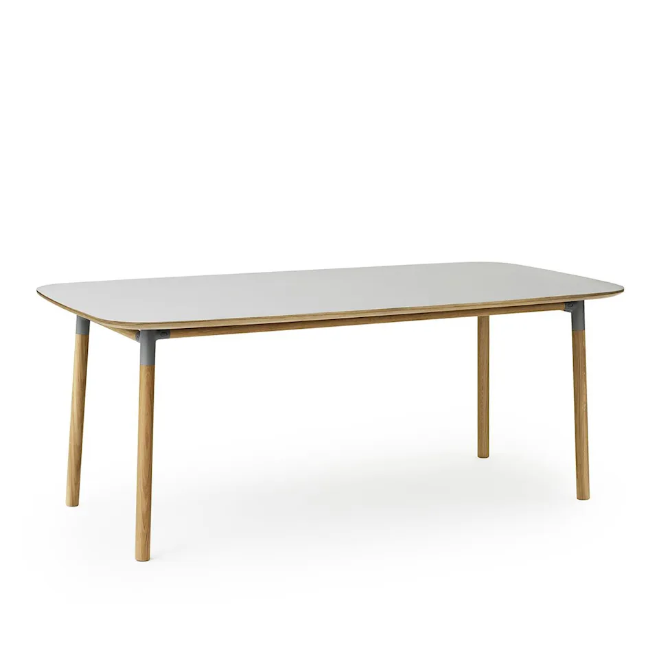 Form Table 95 x 200 cm - Grey/Oak