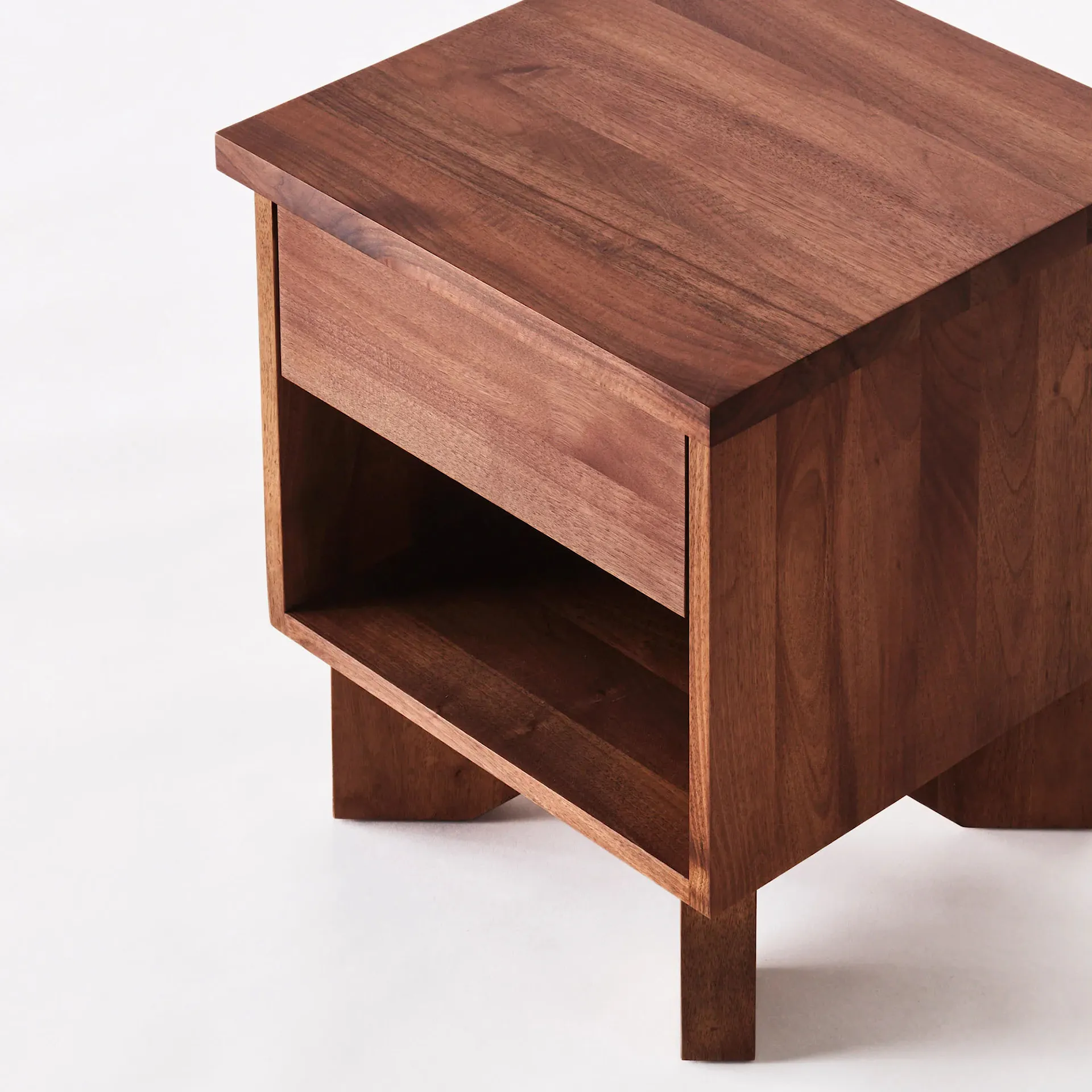 V Bedside Table - Walnut - Dusty Deco - NO GA