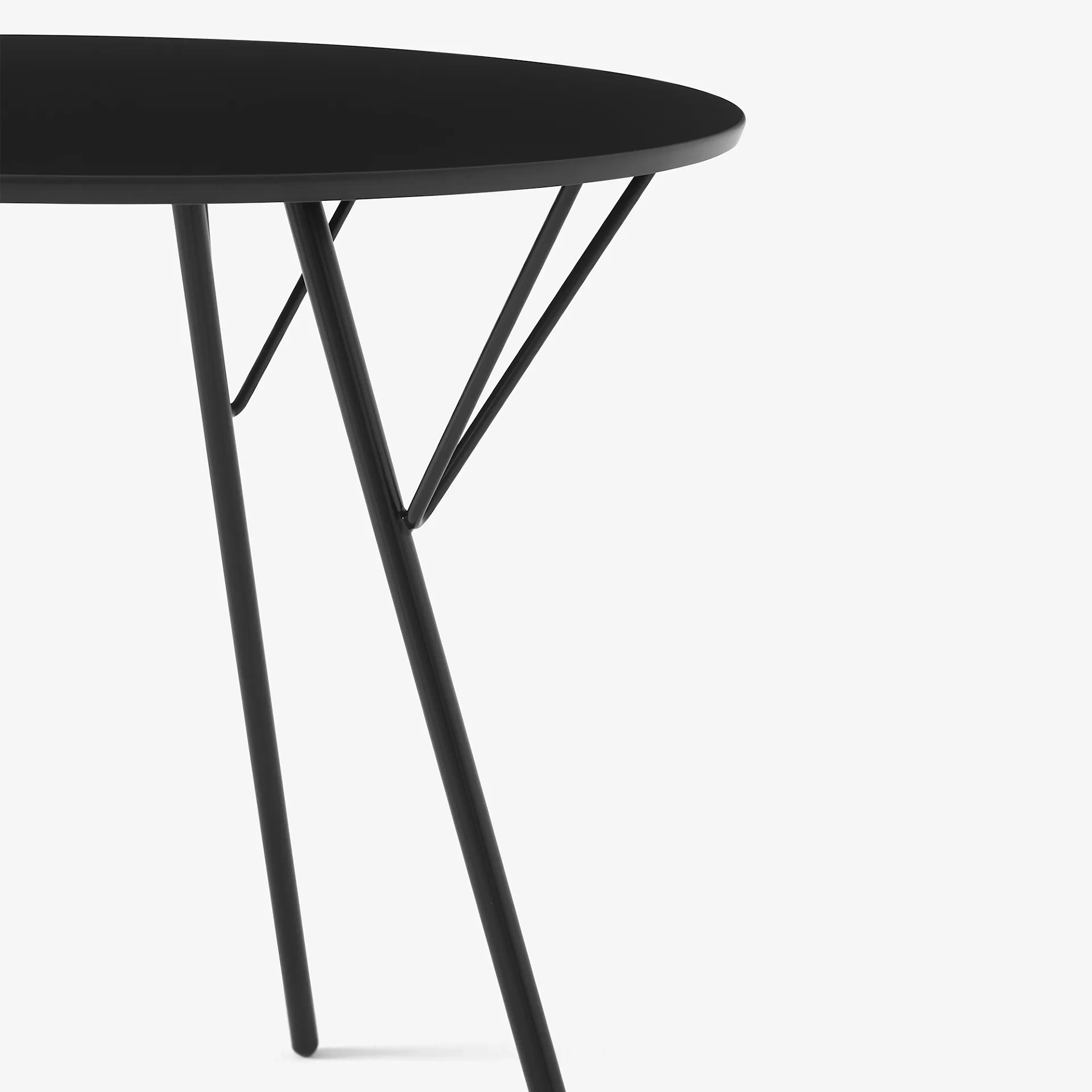 RFH Terrace Table RD5 Ø75 H73 cm Black frame Laminate Black - &Tradition - NO GA