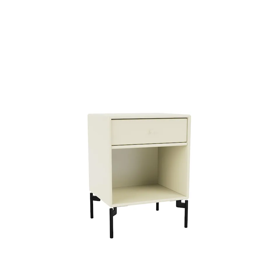 Dream Nightstand - Vanilla / Black Legs