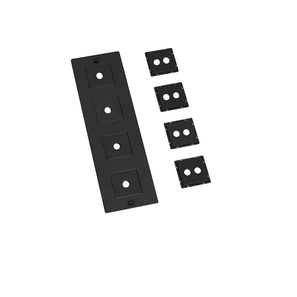 4G Wall Plate Vertical With Infills