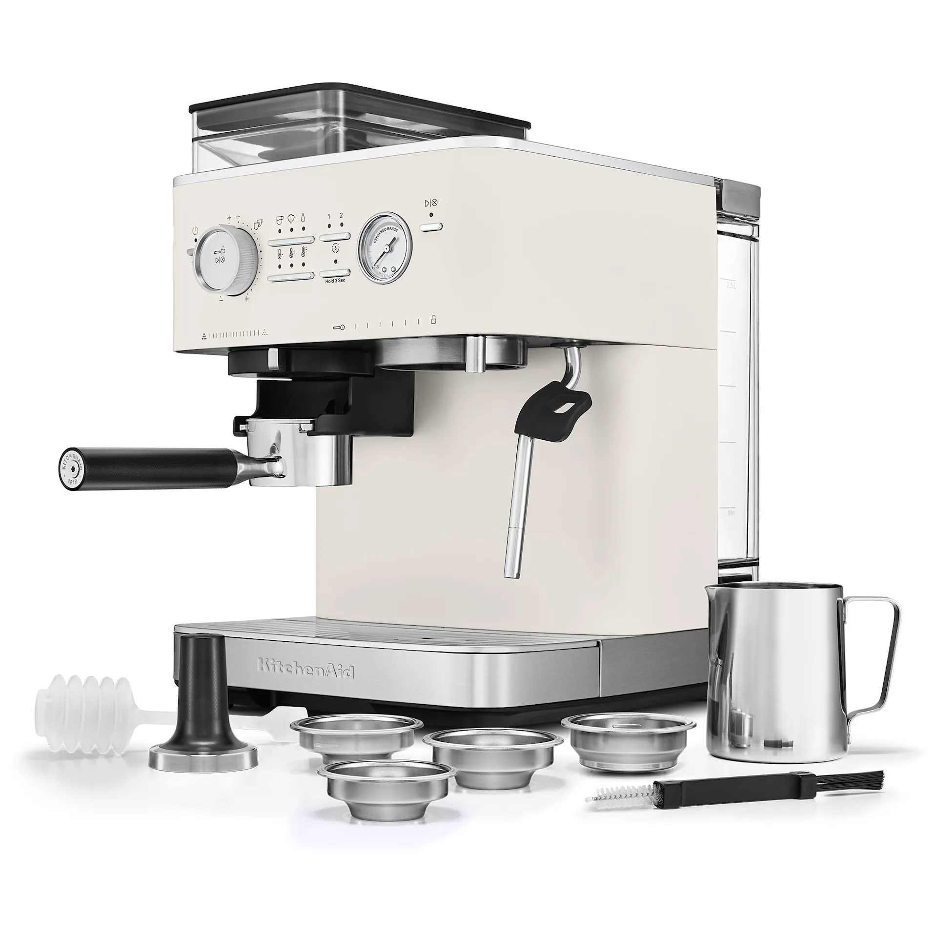 Semi-automatic espresso machine with grinder porcelain white 5KES6551EPL - KitchenAid - NO GA