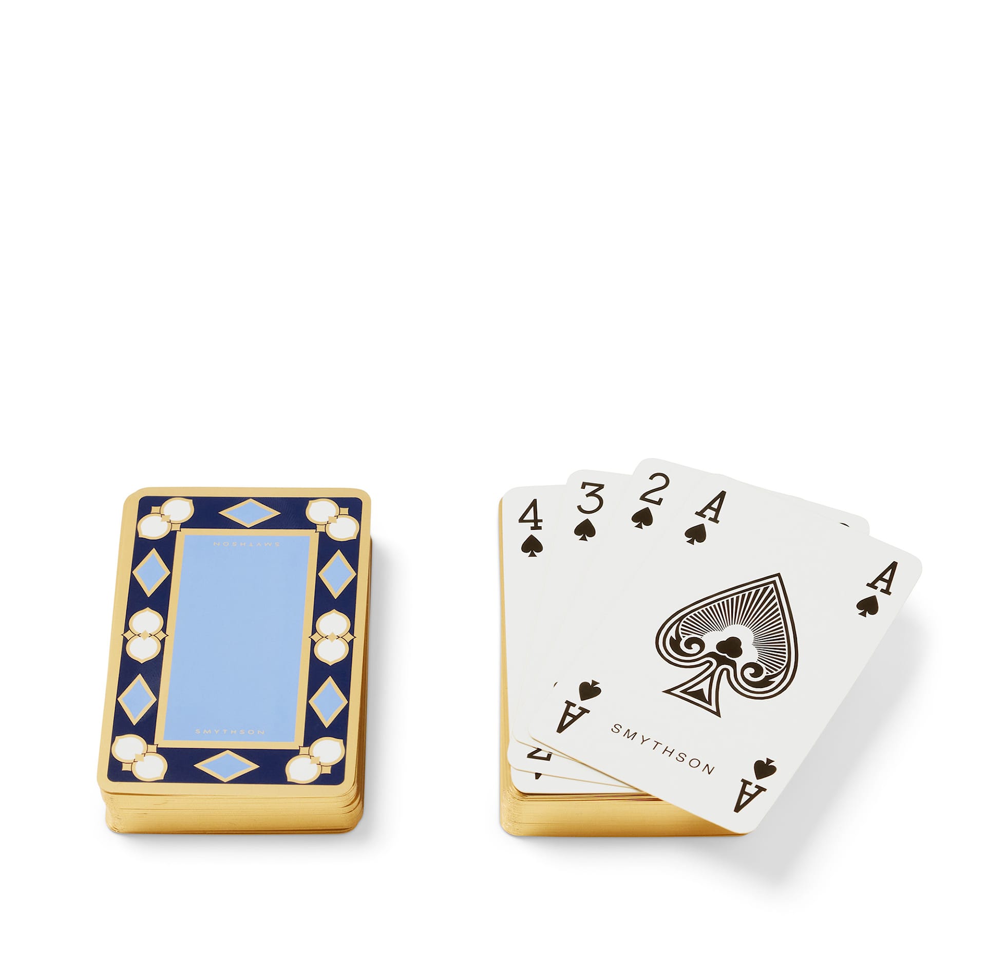 Double Playing Card Case - Nile Blue - Smythson - NO GA