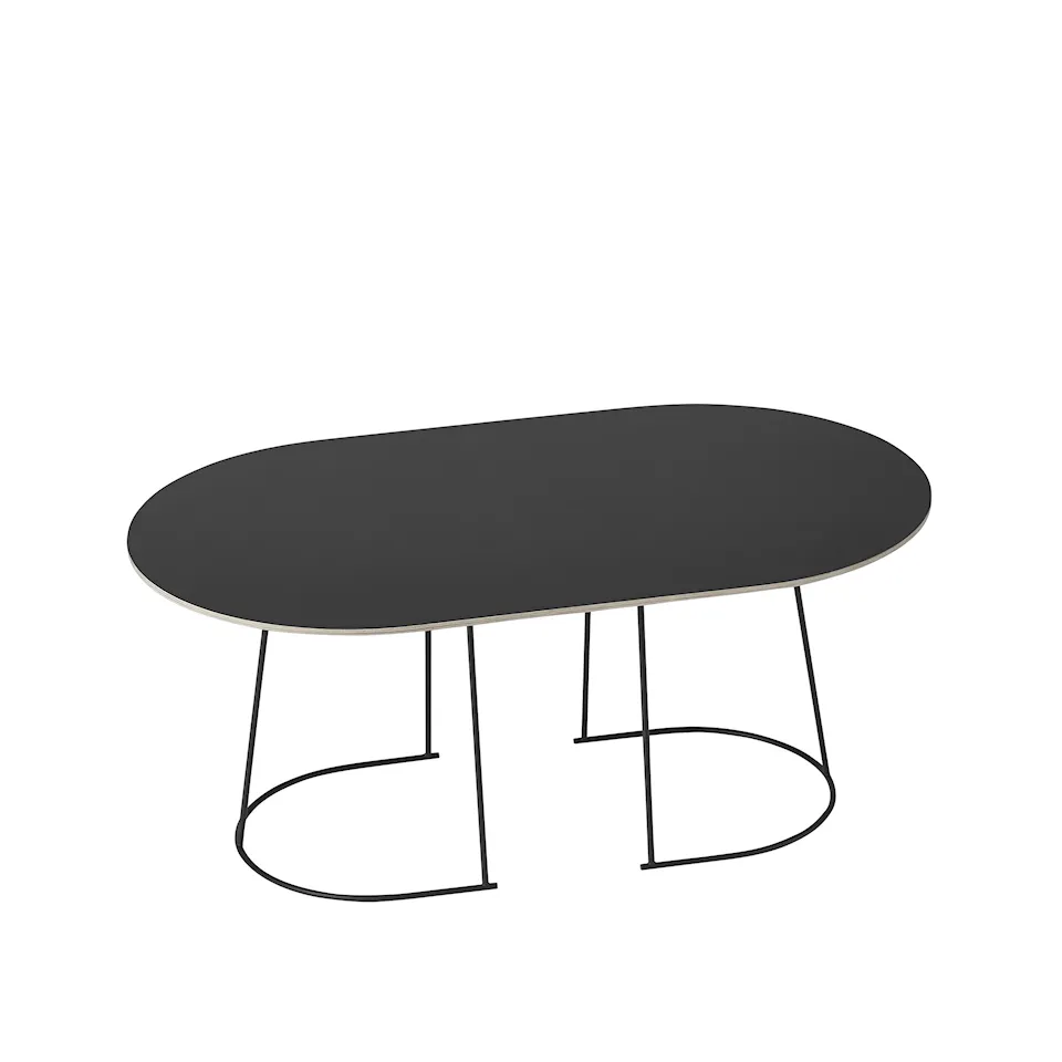 Airy Coffee Table - medium, Finish - Black