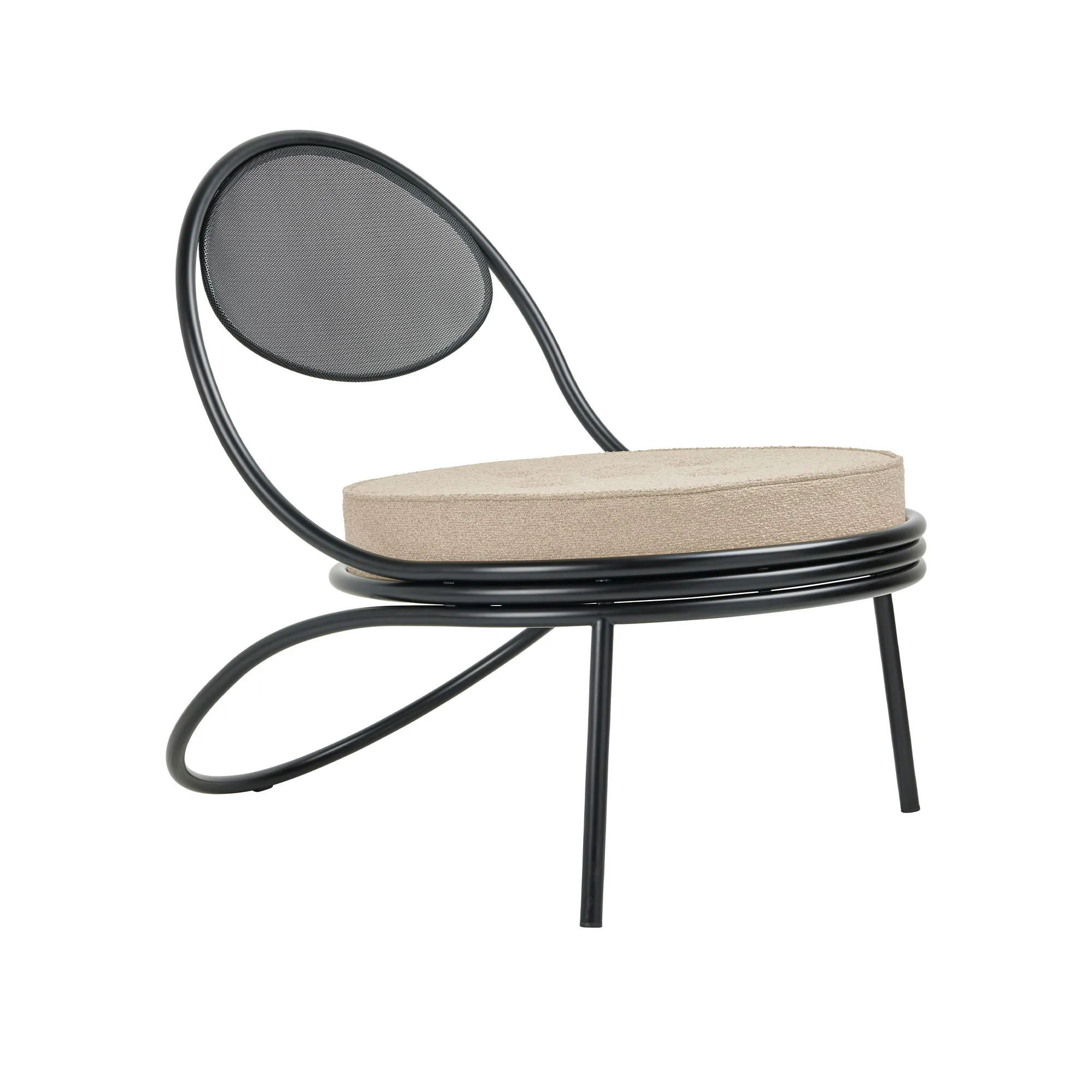 Copacabana Outdoor Lounge Chair Black Semi Matt Base - 1