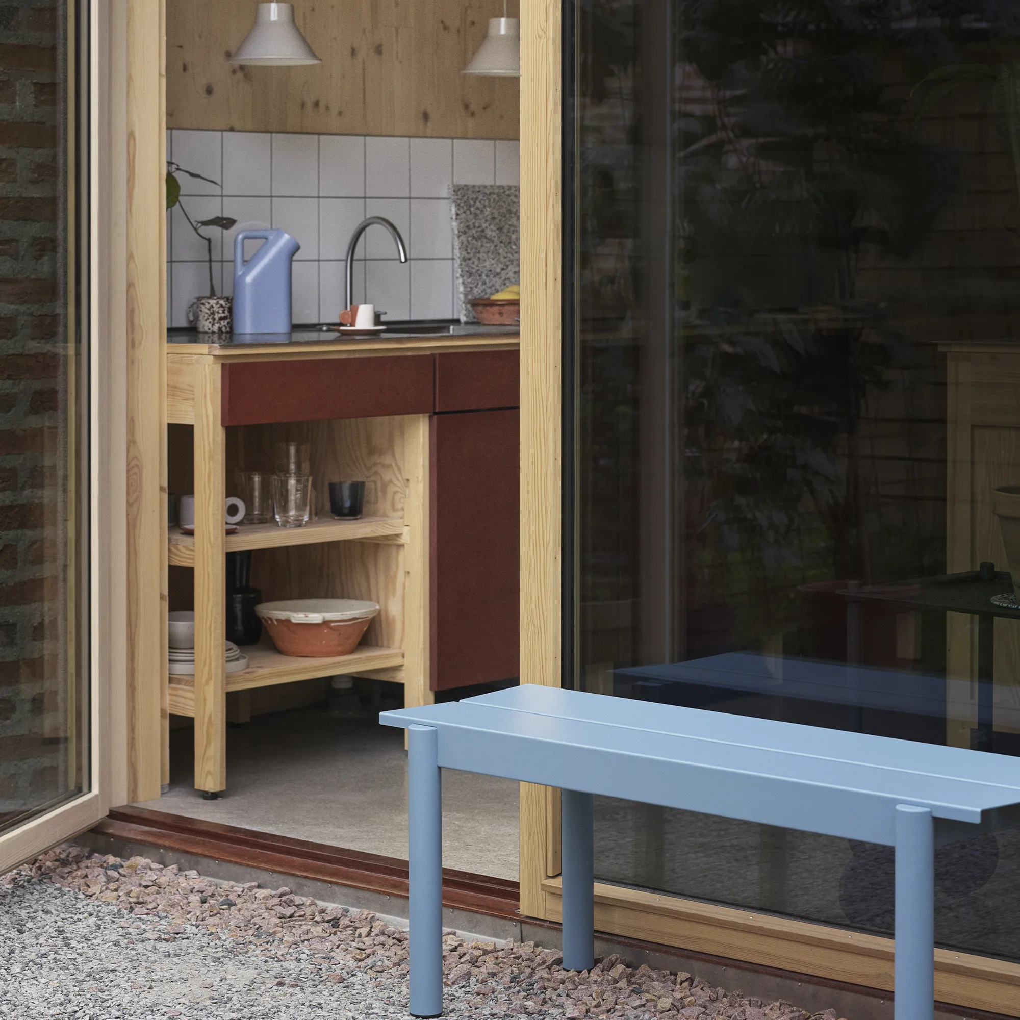 Linear Steel Bench 110 cm - 2