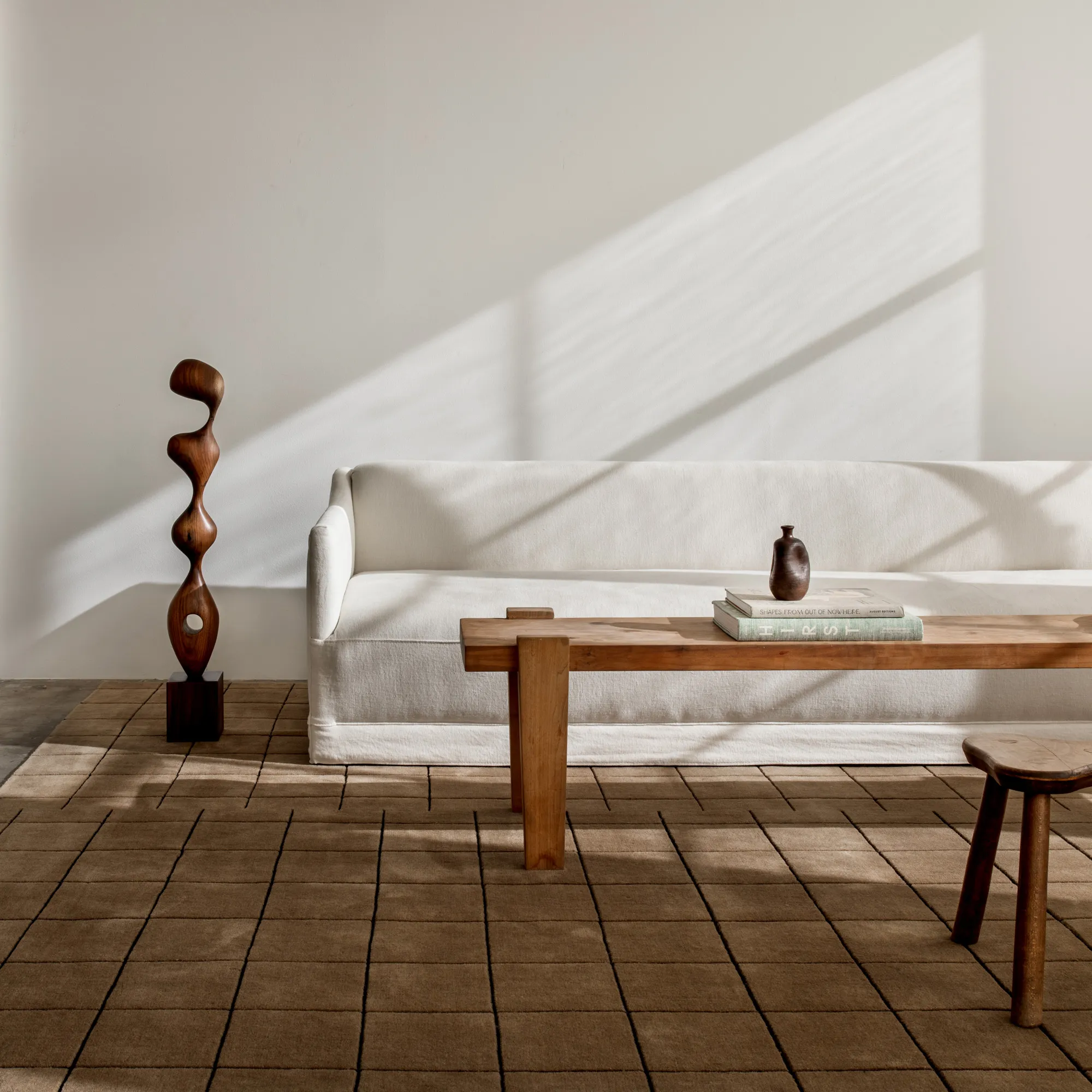 Grid Chestnut/Black Wool Rug - 7