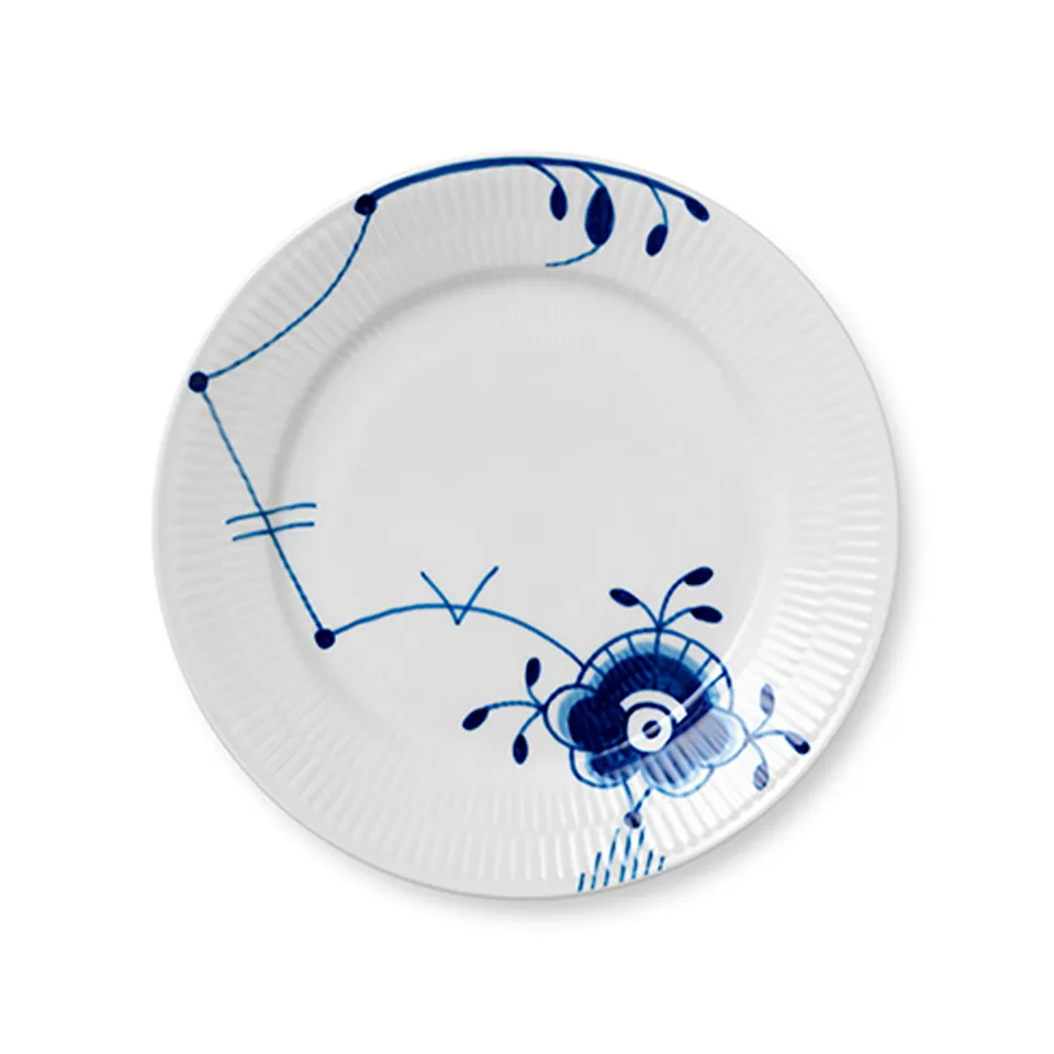 Blue Fluted Mega Plate 22 cm Decoration No. 6