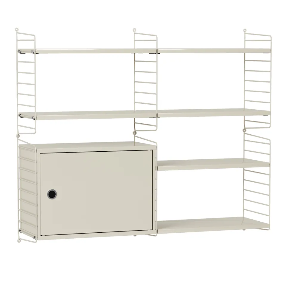 Living room shelving system R beige/beige