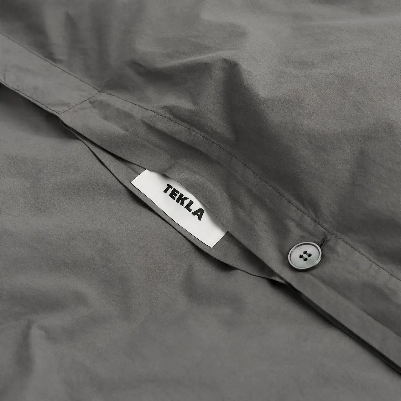 Percale Solid Dark Taupe Duvet Cover