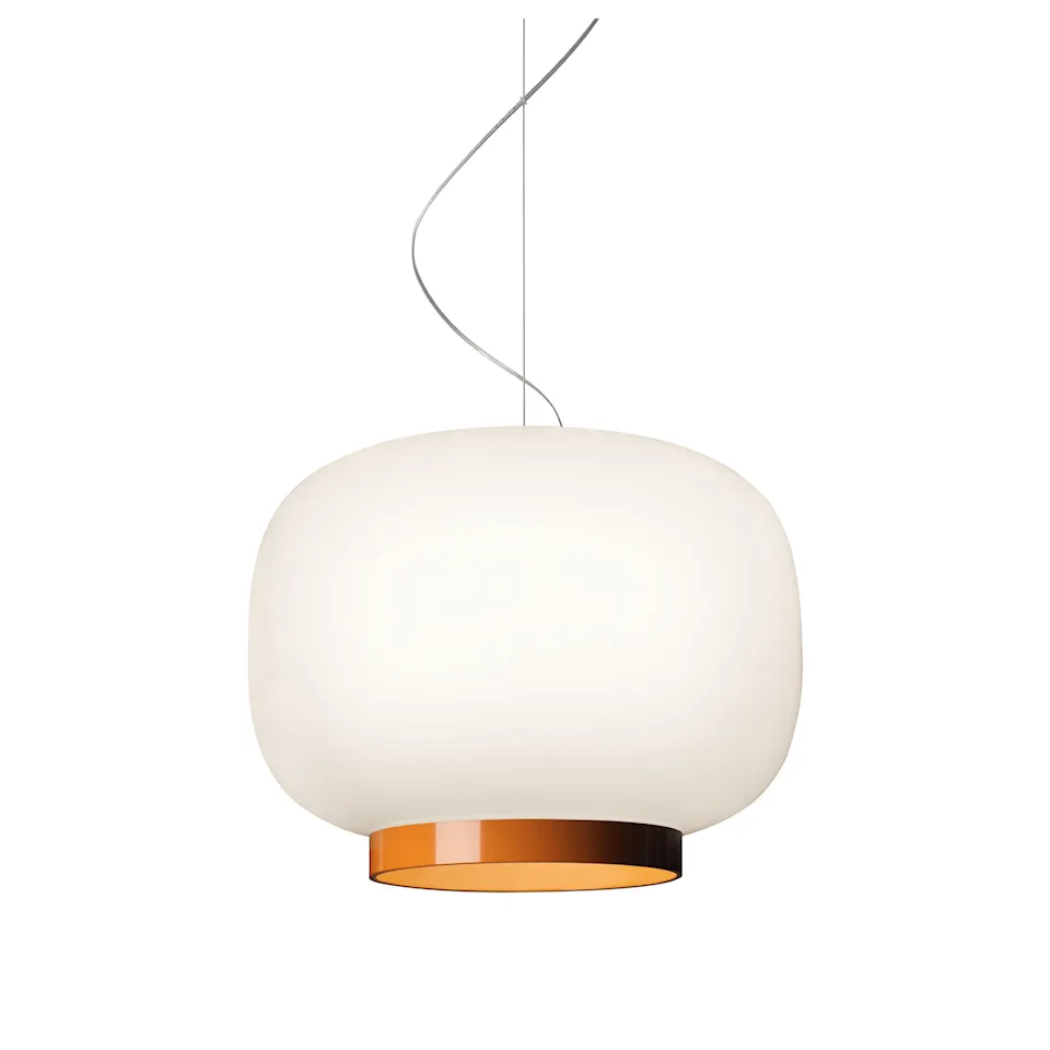 Chouchin 1 Reverse pendant lamp orange