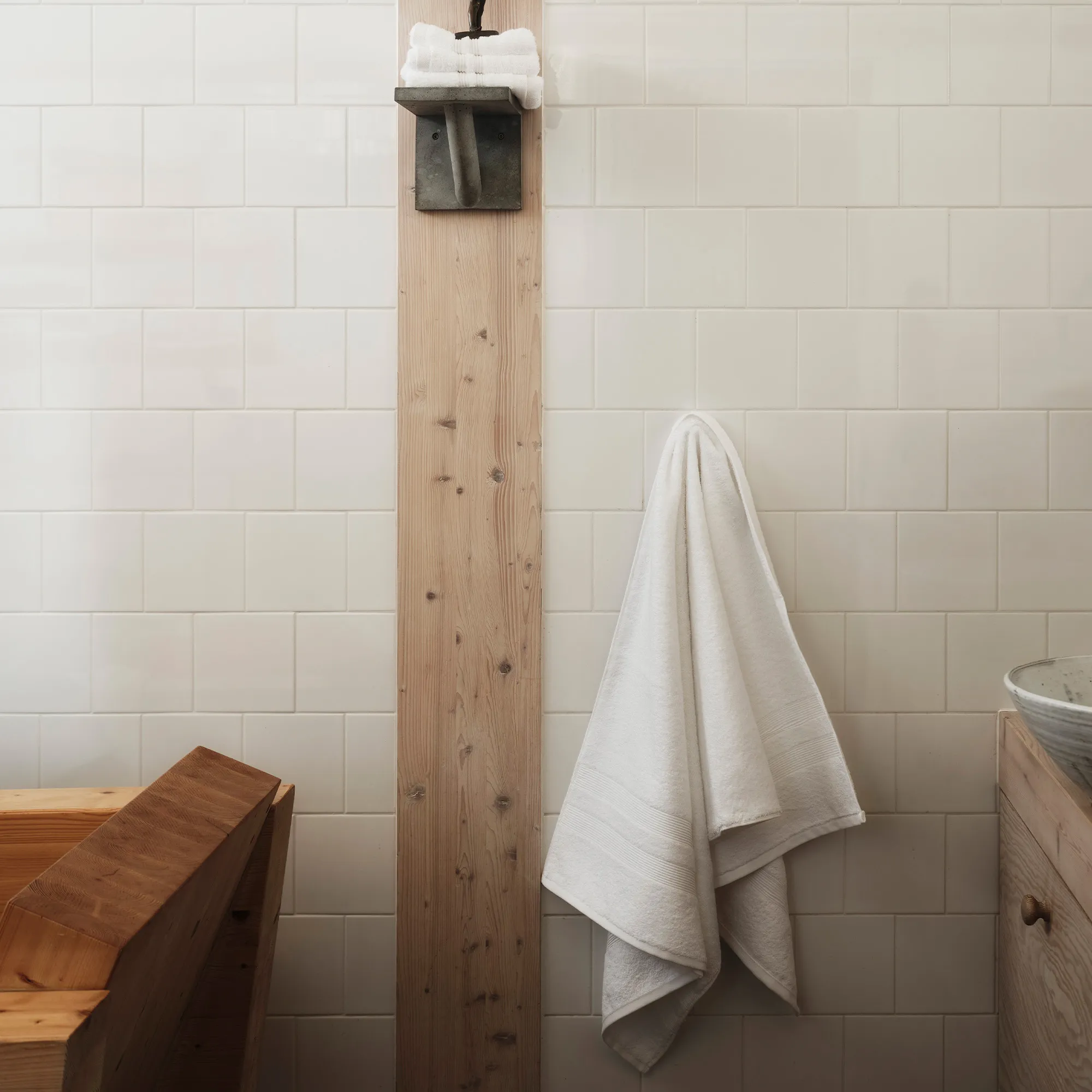 Fontana Organic White Towel - 5