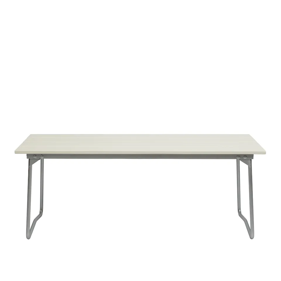 Bench 8 - White Lacquered Oak/Steel